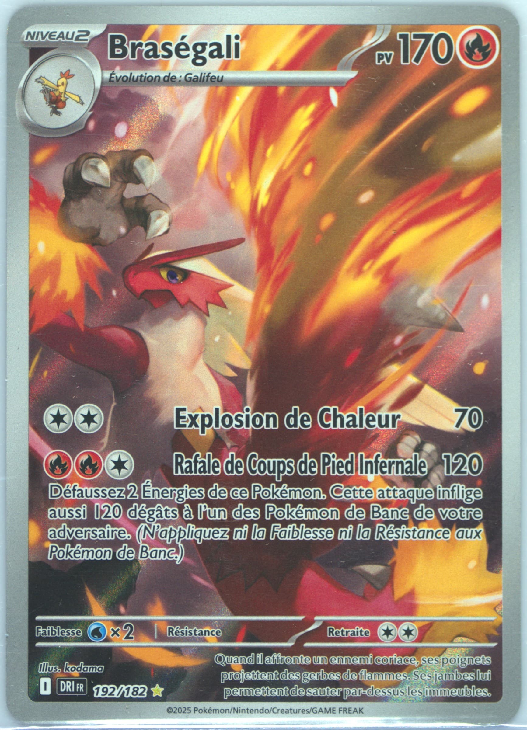Blaziken Illustration Rare (192) 2025 Pokemon French Dri FR-Destined Rivals