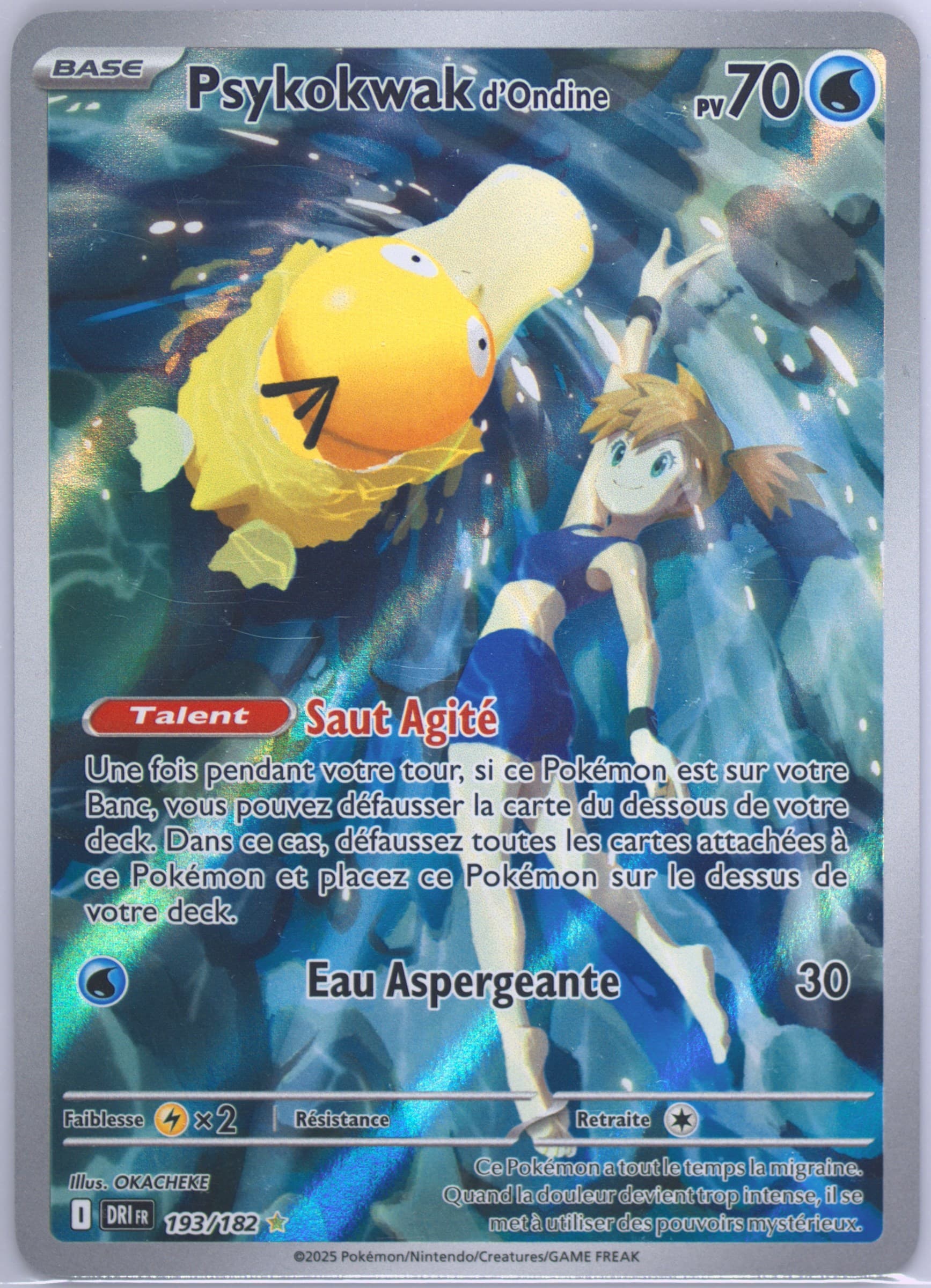 Misty's Psyduck Illustration Rare (193) 2025 Pokemon French Dri FR-Destined Rivals