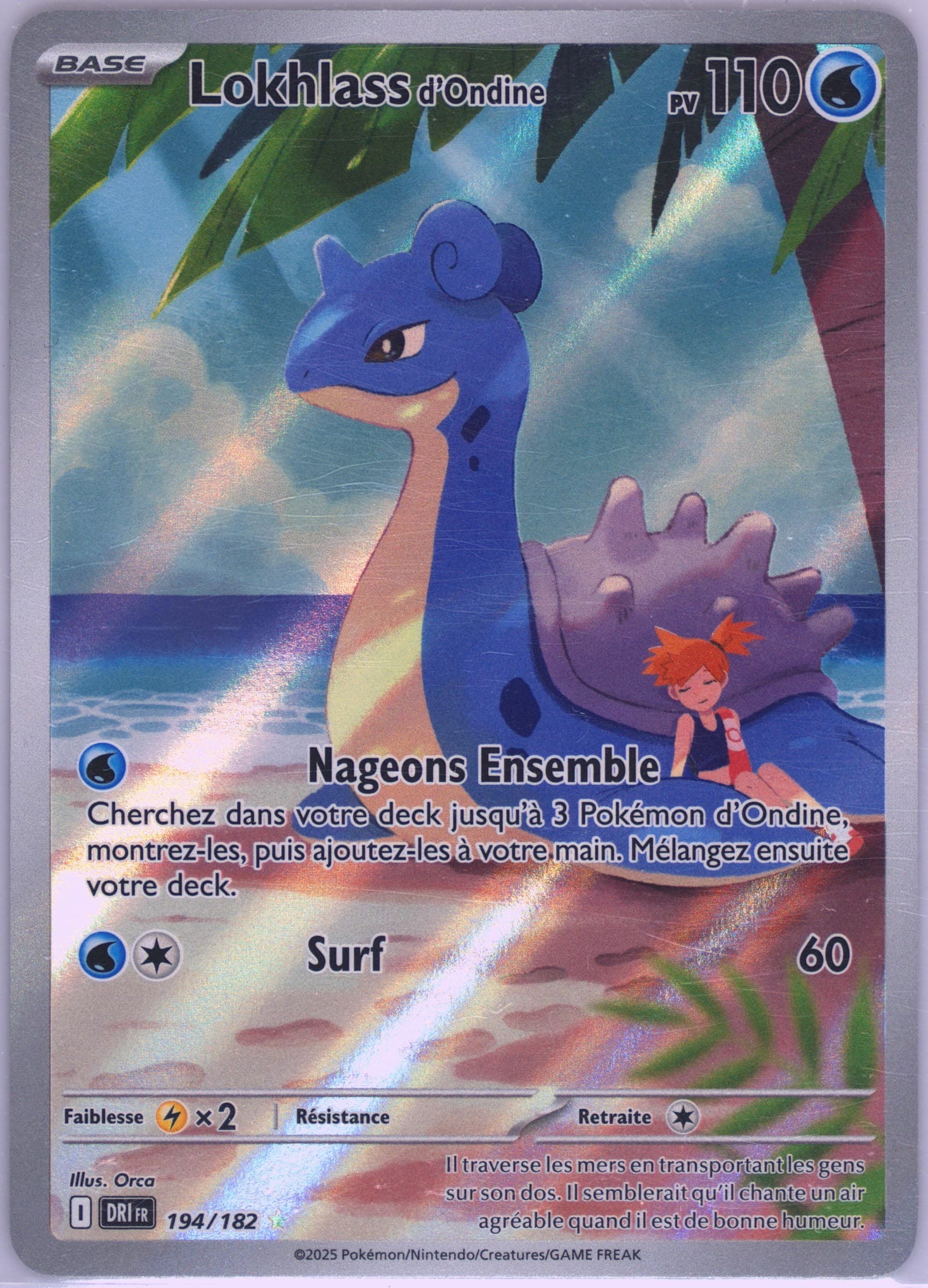 Misty's Lapras Illustration Rare (194) 2025 Pokemon French Dri FR-Destined Rivals