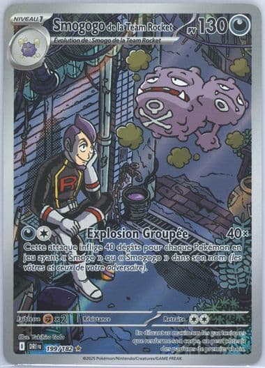 Team Rocket's Weezing Illustration Rare (199) 2025 Pokemon French Dri FR-Destined Rivals