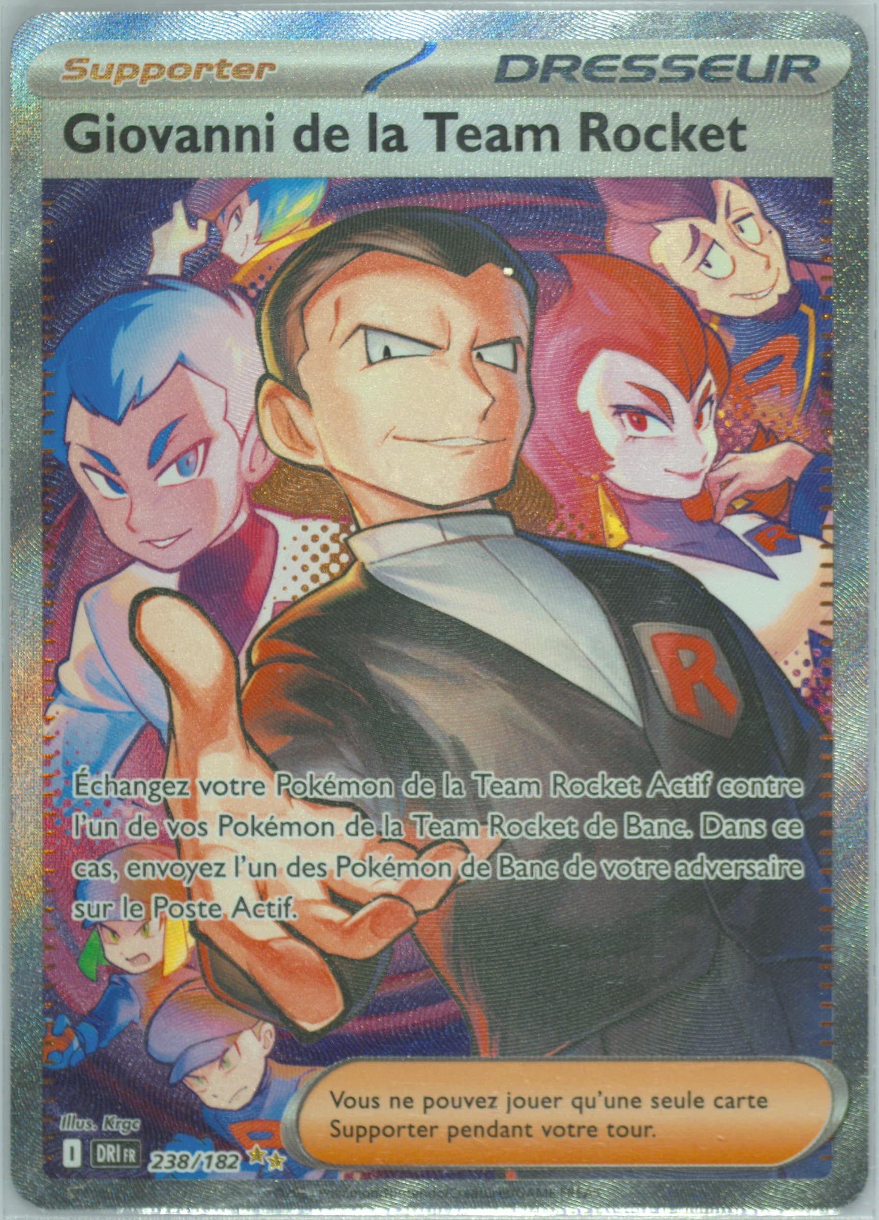 Team Rocket's Giovanni Special Illustration Rare (238) 2025 Pokemon French Dri FR-Destined Rivals