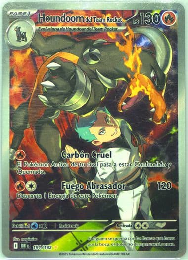 Team Rocket's Houndoom Illustration Rare (191) 2025 Pokemon Spanish Dri ES-Destined Rivals