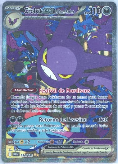 Team Rocket's Crobat EX Special Illustration Rare (234) 2025 Pokemon Spanish Dri ES-Destined Rivals