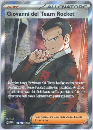 Team Rocket's Giovanni Ultra Rare (225) 2025 Pokemon Italian Dri It-Destined Rivals