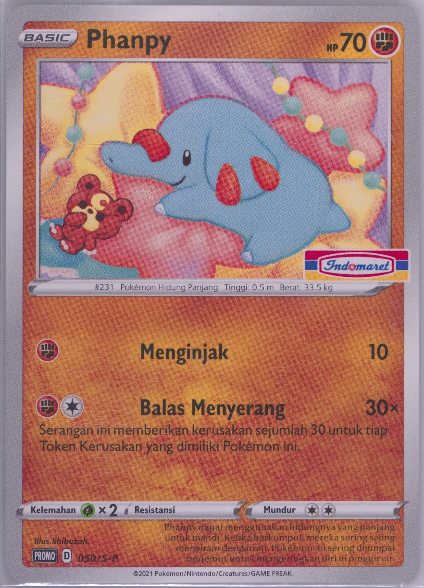 Phanpy Indomaret Booster Pack (050) 2021 Pokemon Indonesian S Promo