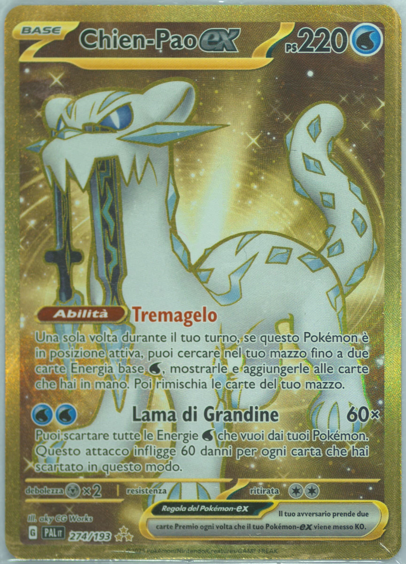 Chien-Pao EX Hyper Rare (274) 2023 Pokemon Italian Pal It-Paldea Evolved
