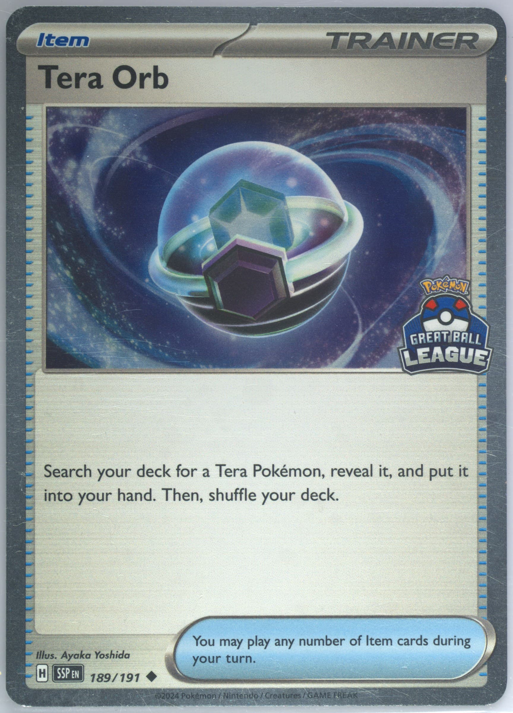 Tera Orb Great Ball League-Season 3-Participation (189) 2025 Pokemon Ssp EN-Surging Sparks