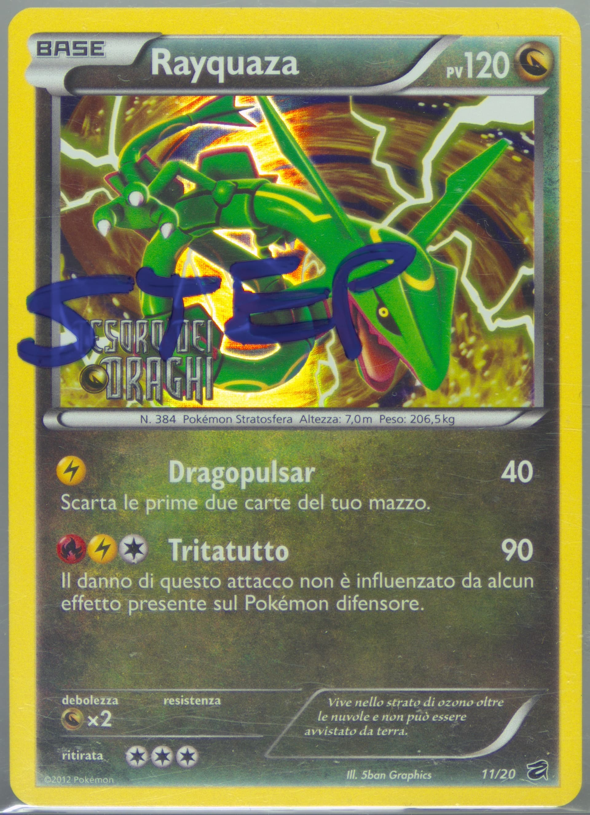 Rayquaza Dragon Vault Stamp-Italian (11) 2012 Pokemon Black & White Dragon Vault