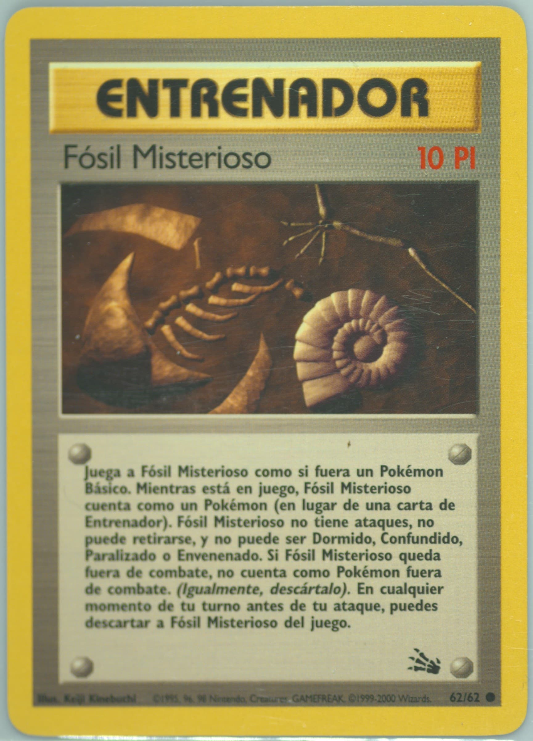 Fosil Misterioso (62) 2000 Pokemon Spanish Fossil