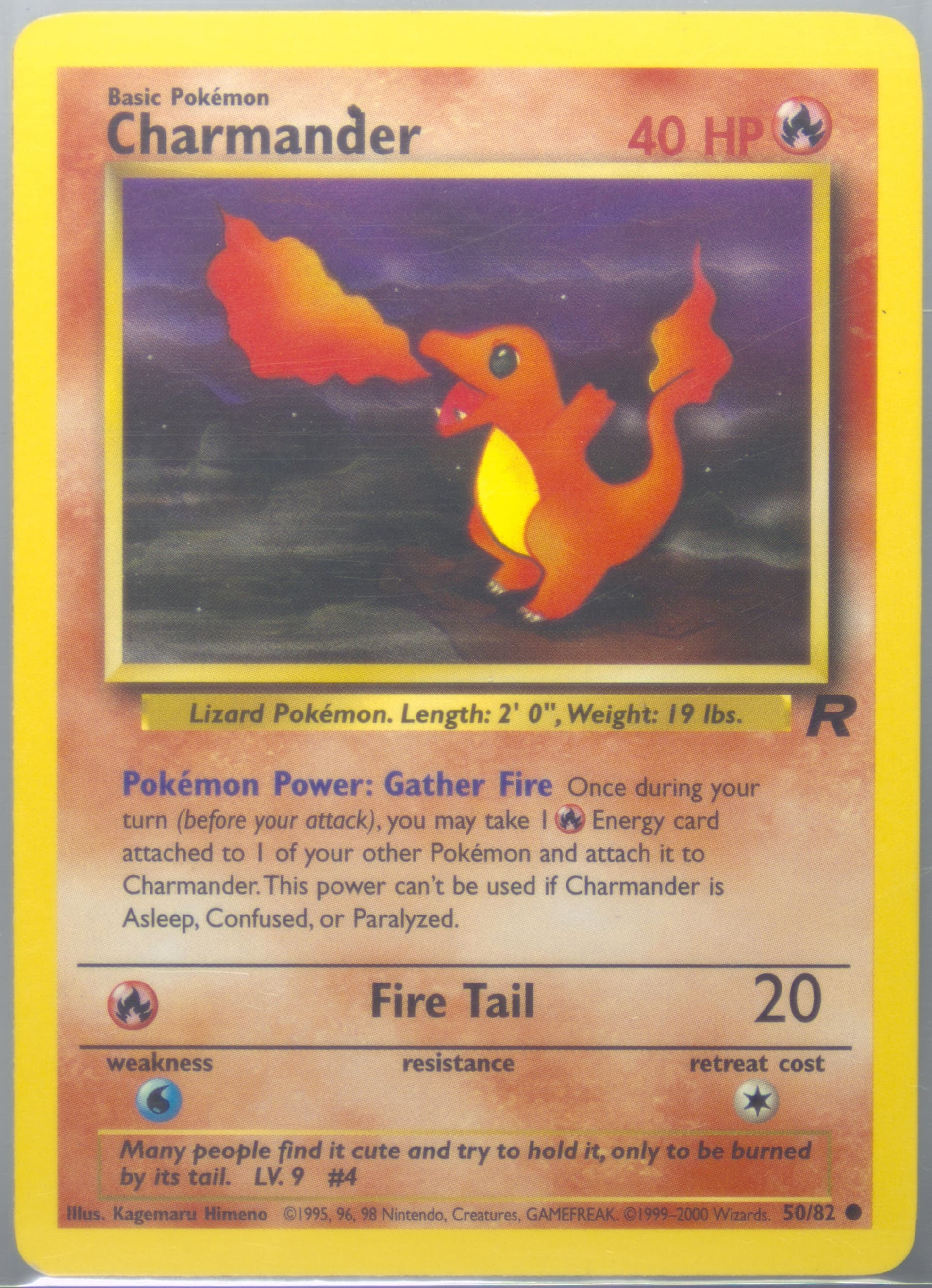 Charmander Black Dot Error (50) 2000 Pokemon Rocket