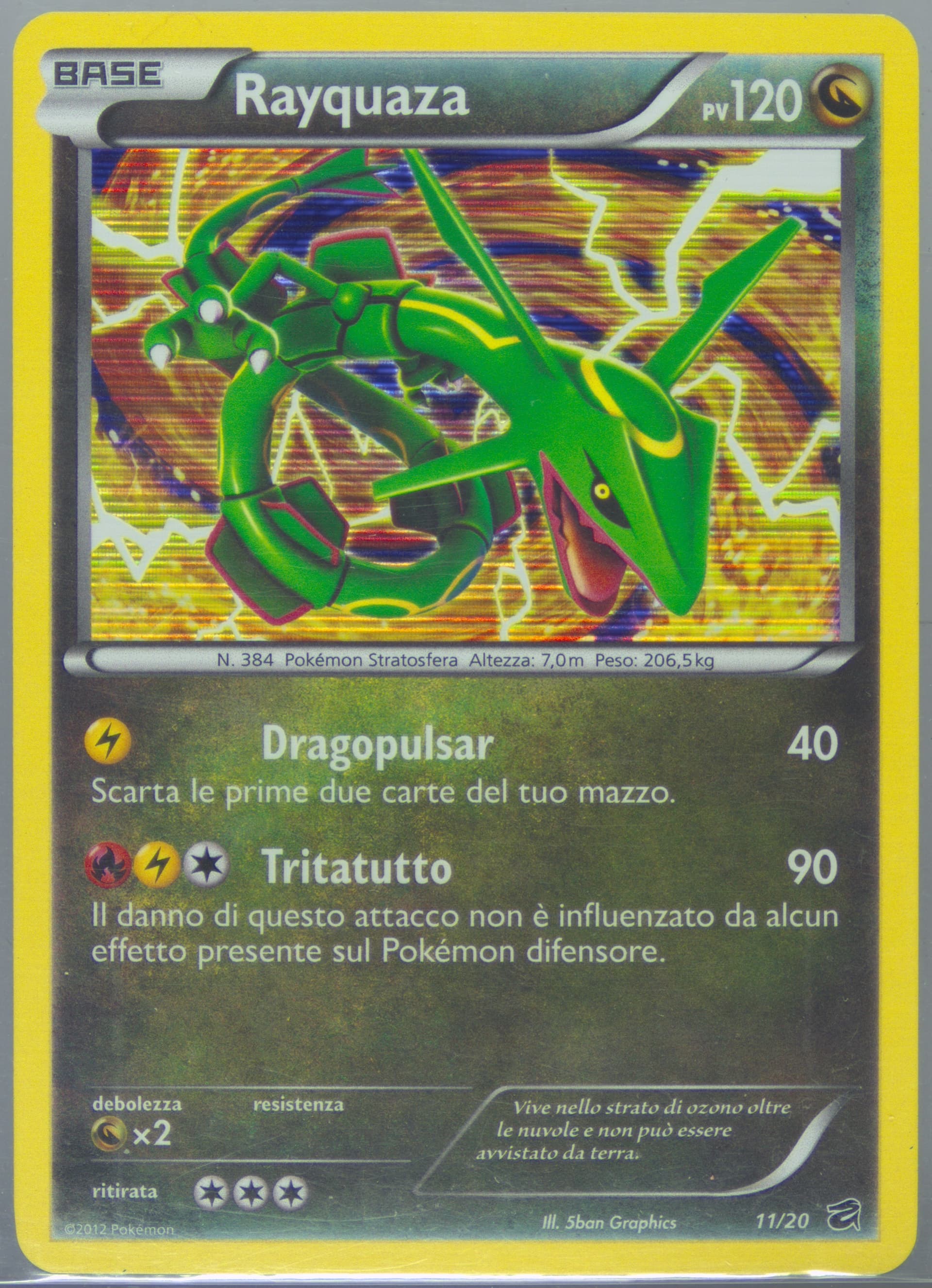 Rayquaza-Holo Italian (11) 2012 Pokemon Black & White Dragon Vault