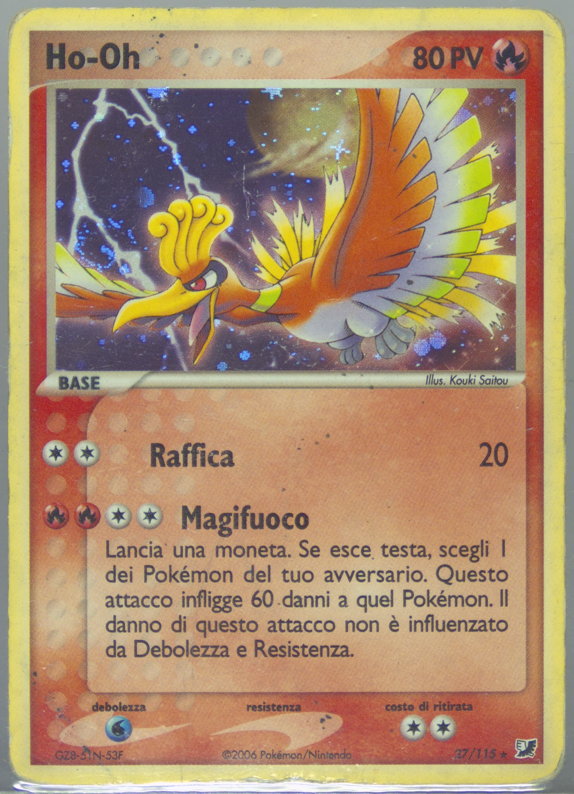 HO-Oh-Holo Golden Sky Theme Deck-Italian (27) 2005 Pokemon EX Unseen Forces