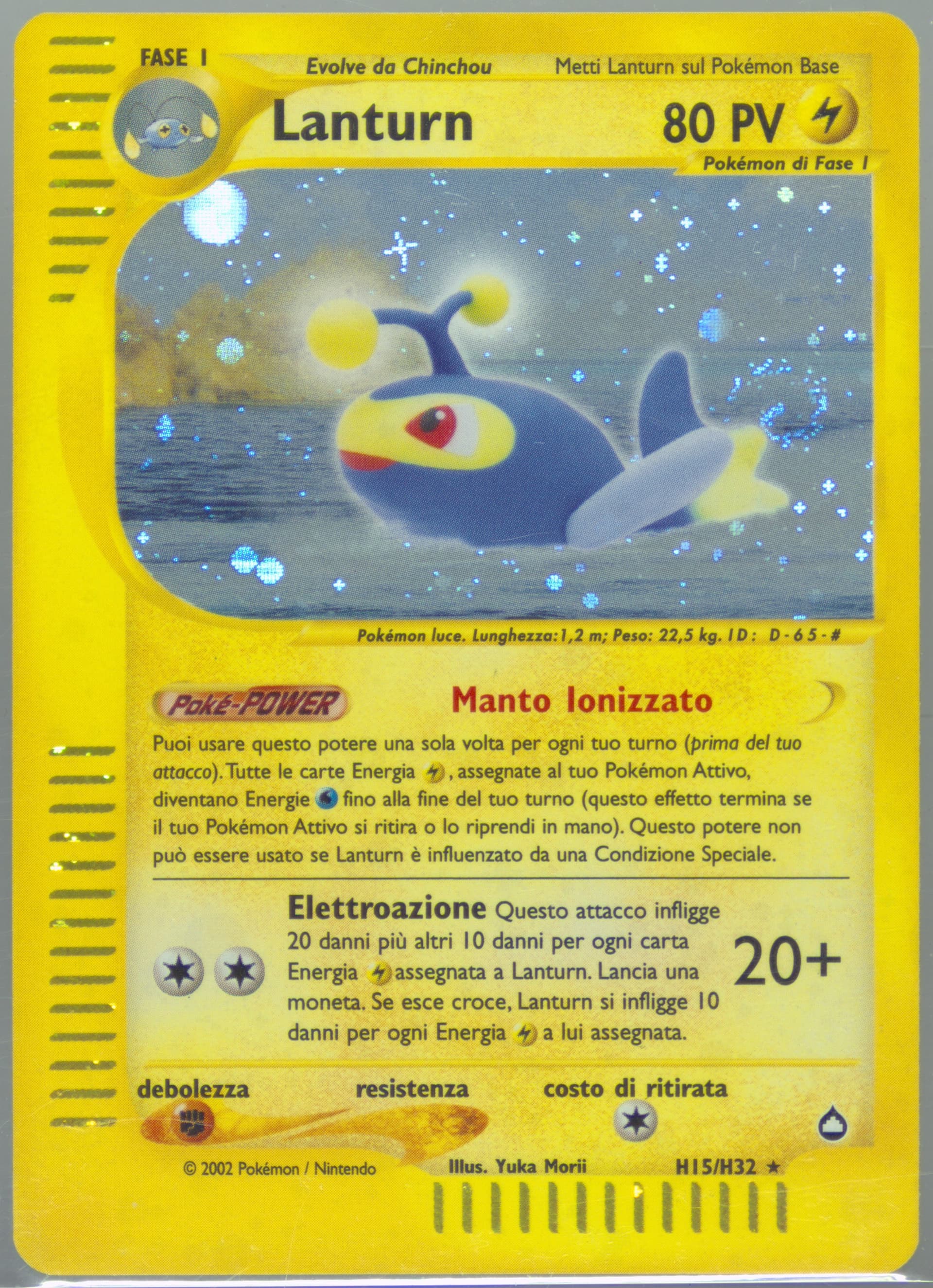 Lanturn-Holo Italian (H15) 2003 Pokemon Aquapolis