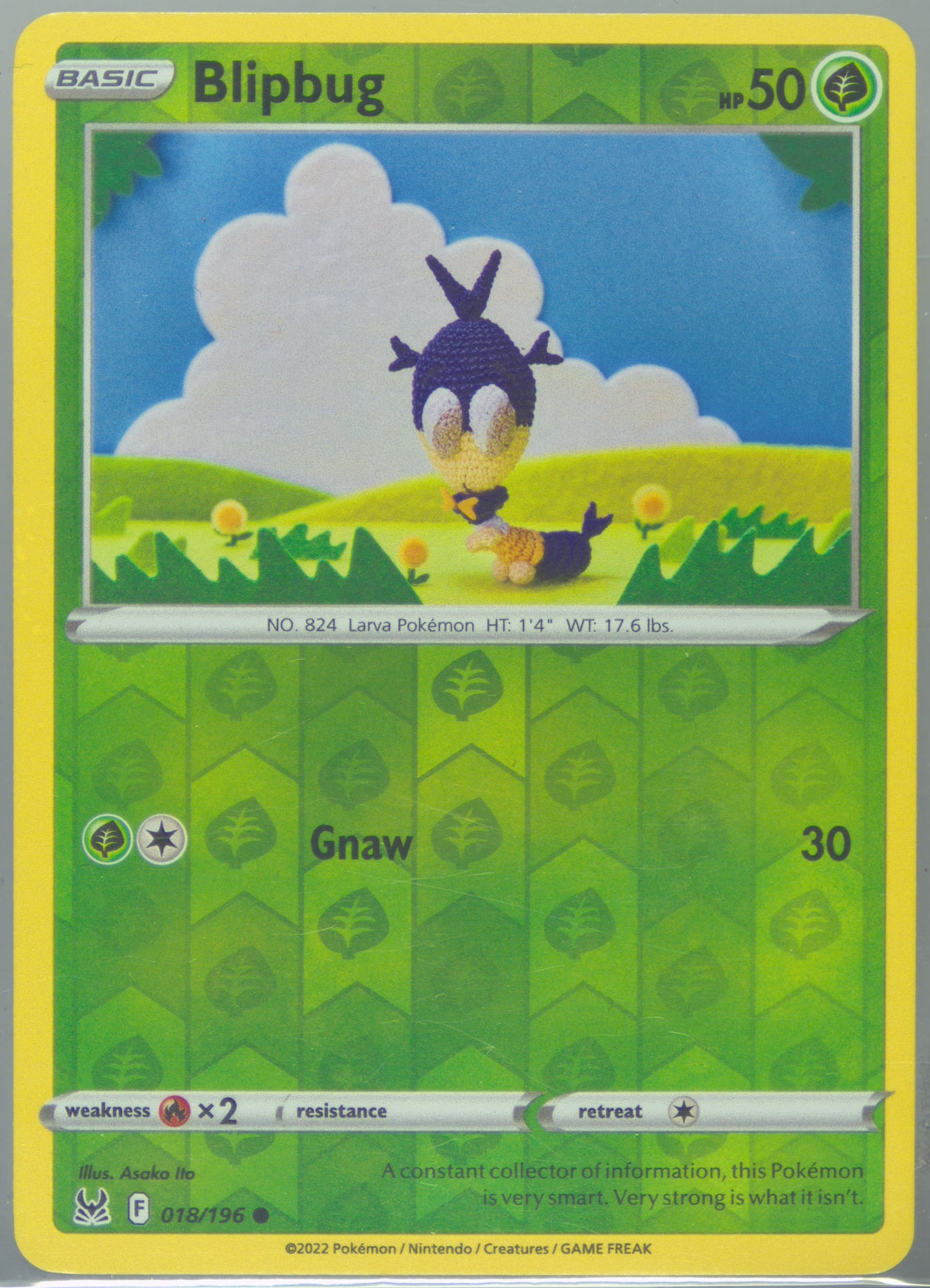 Blipbug-Reverse Foil (018) 2022 Pokemon Sword & Shield Lost Origin