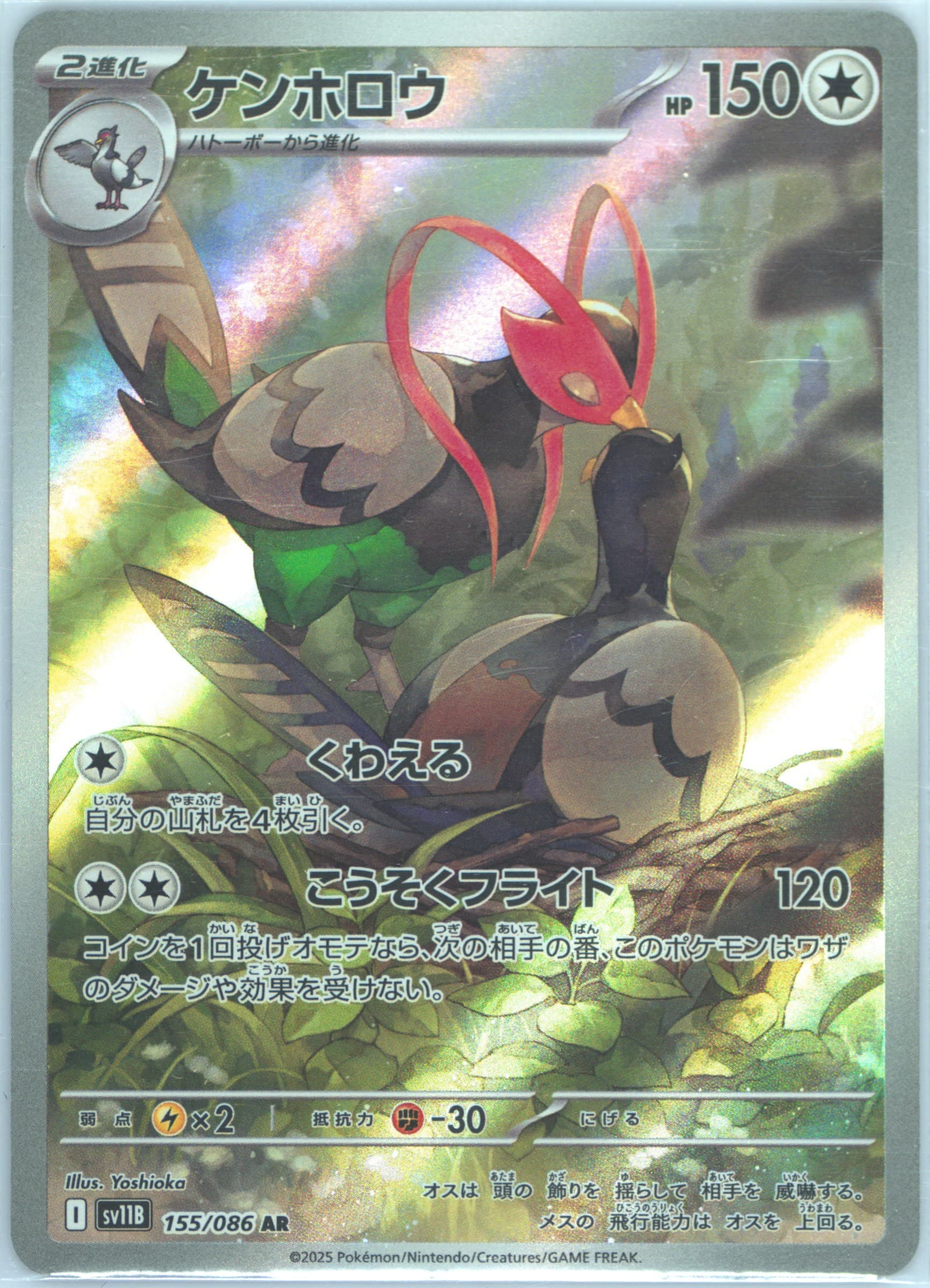 Unfezant Art Rare (155) 2025 Pokemon Japanese Sv11b-Black Bolt