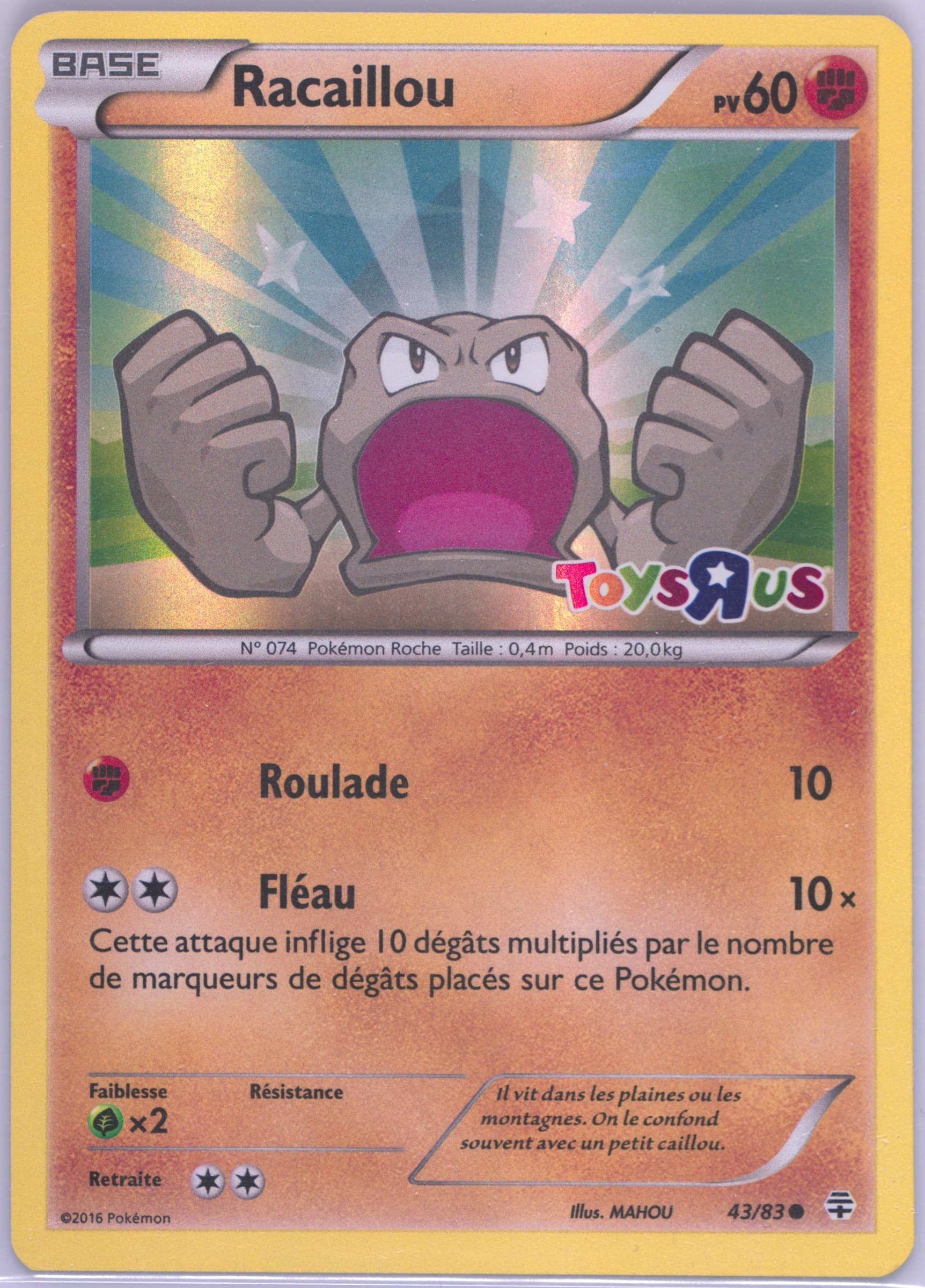 Racaillou-Holo Toys R US-French (43) 2016 Pokemon XY Generations