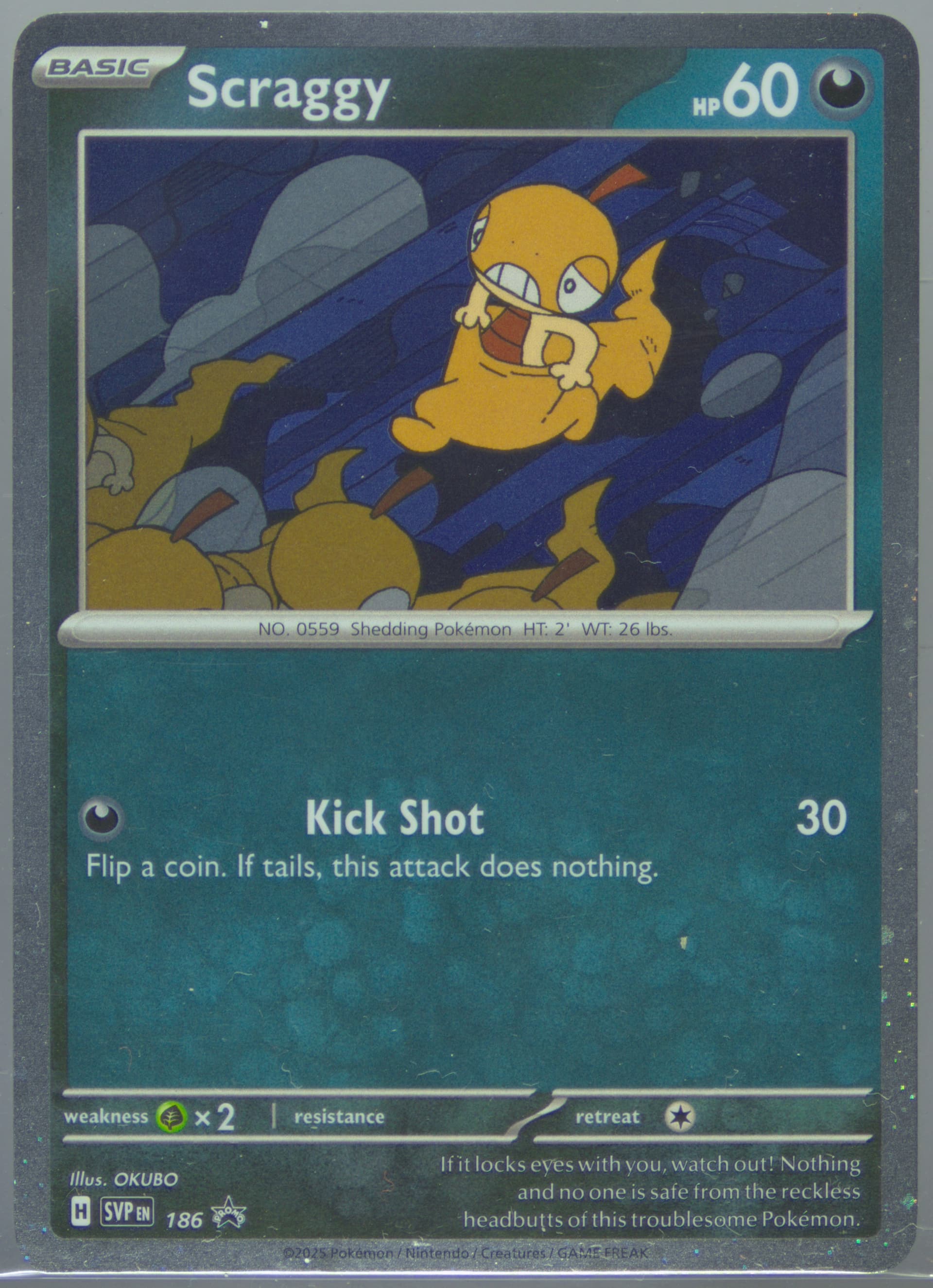 Scraggy Journey Together Single Pack Blister (186) 2025 Pokemon Svp EN-SV Black Star Promo