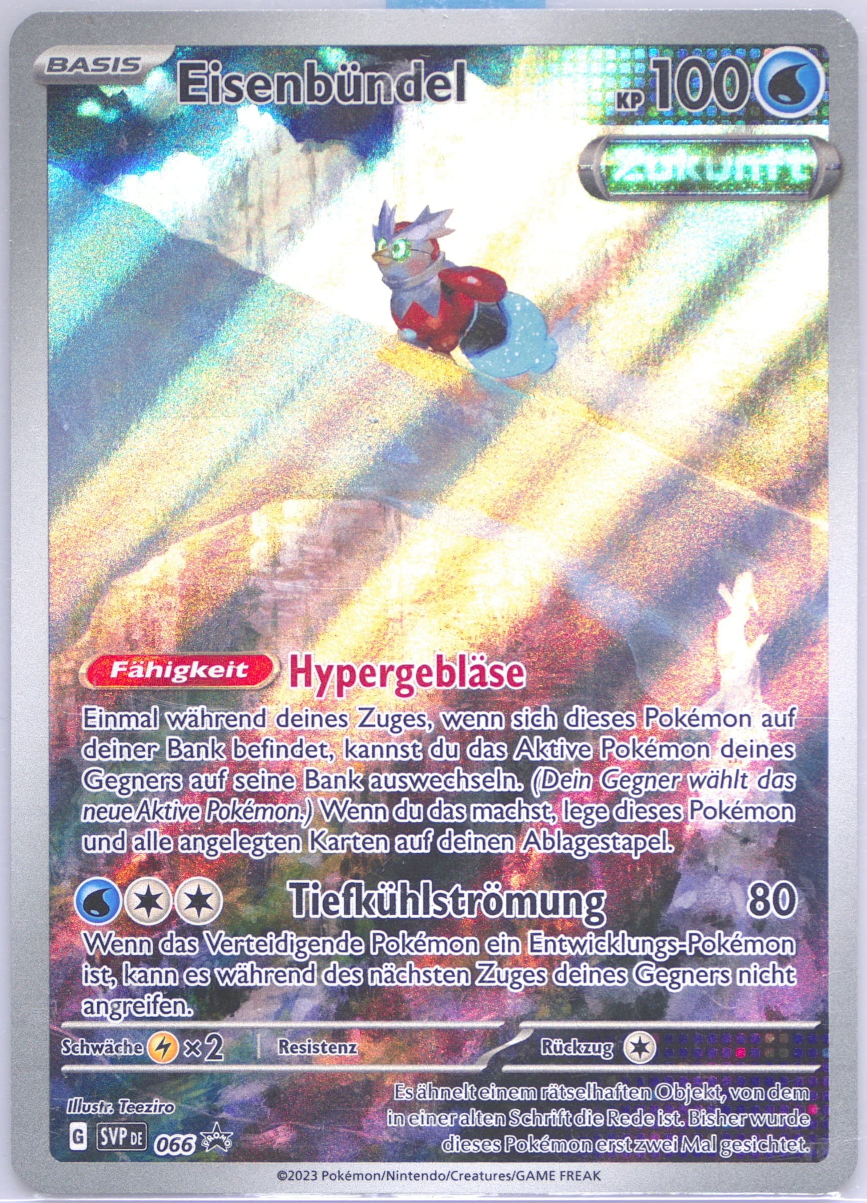 Iron Bundle Paradox Rift Elite Trainer Box-Iron Valiant (066) 2023 Pokemon German Svp de-SV Black Star Promo