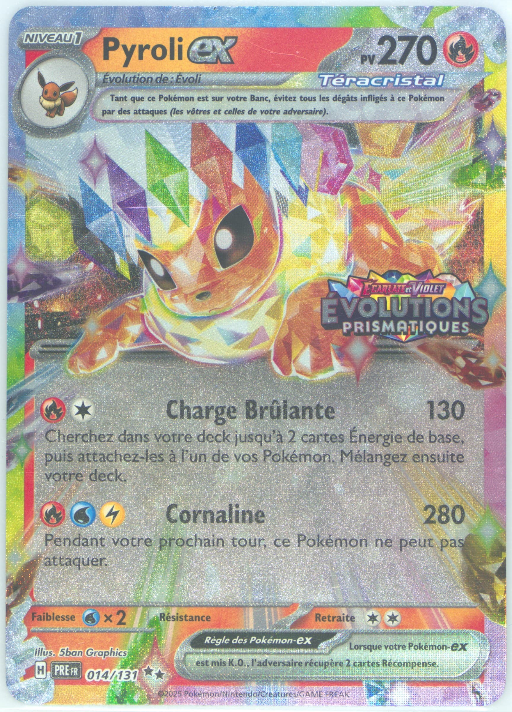 Flareon EX Surprise Box Exclusive (014) 2025 Pokemon French Pre FR-Prismatic Evolutions
