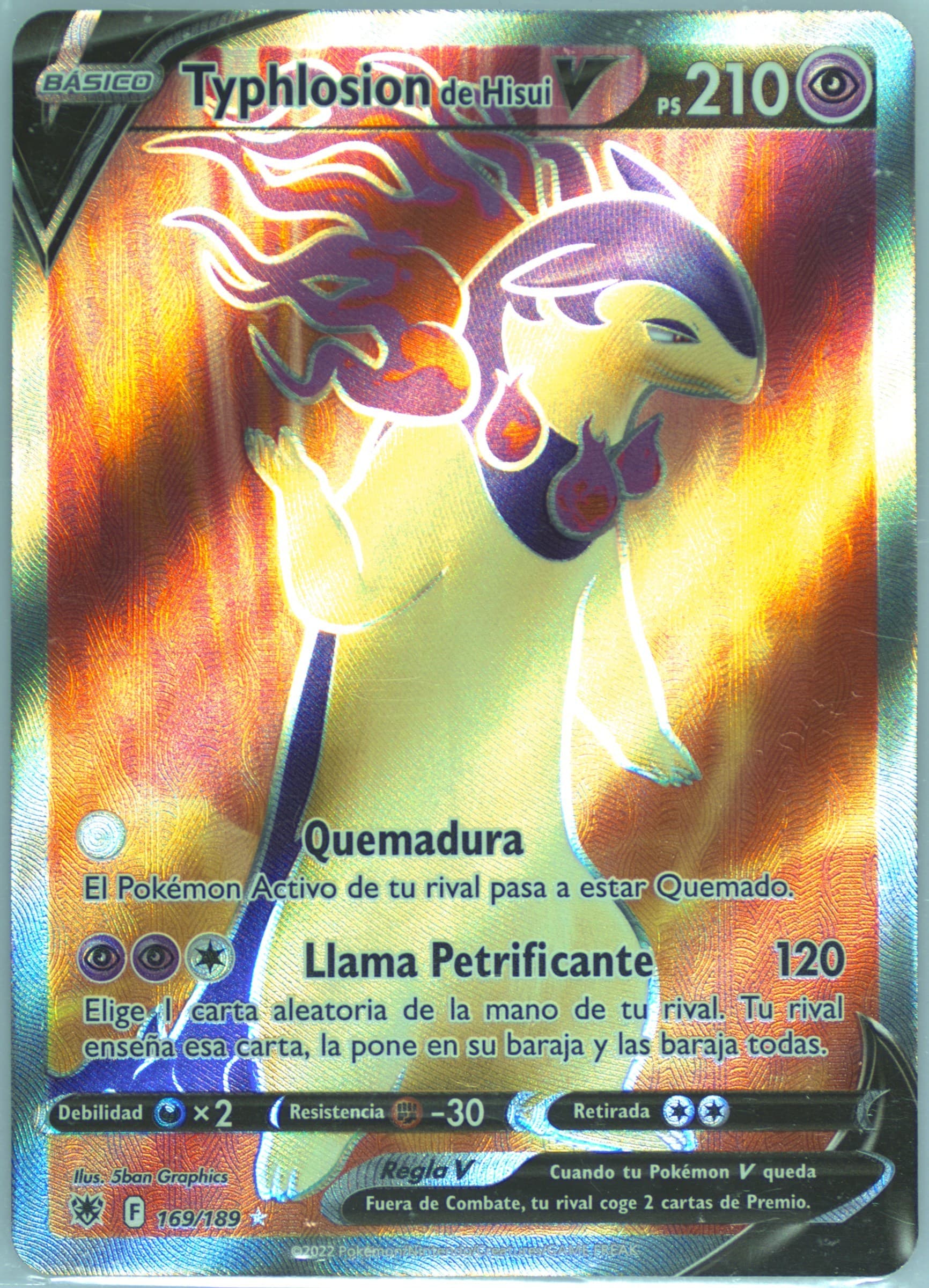 Full Art/Typhlosion de Hisui V Spanish (169) 2022 Pokemon Sword & Shield Astral Radiance