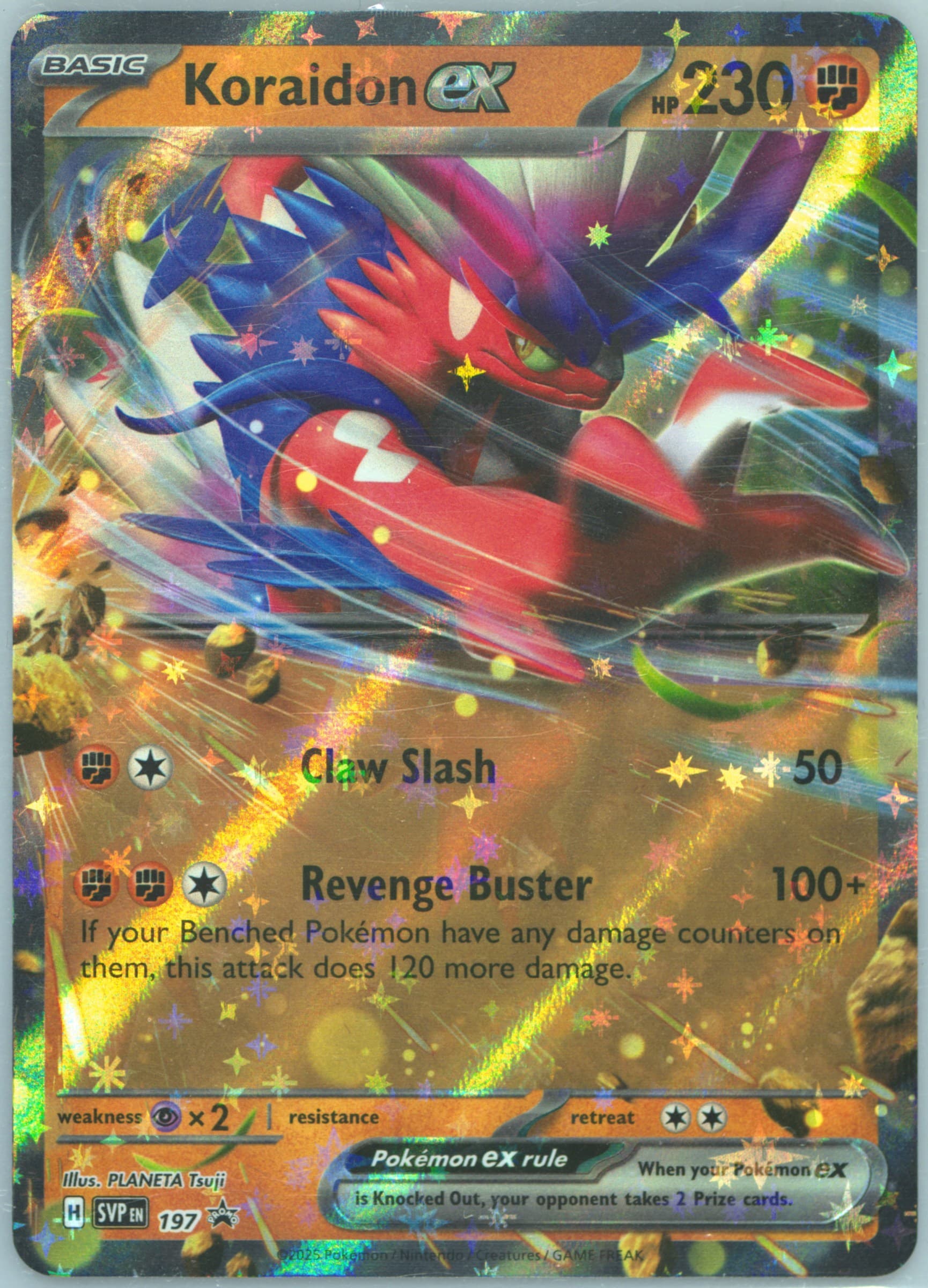 Koraidon EX Slashing Legends Tin (197) 2025 Pokemon Svp EN-SV Black Star Promo