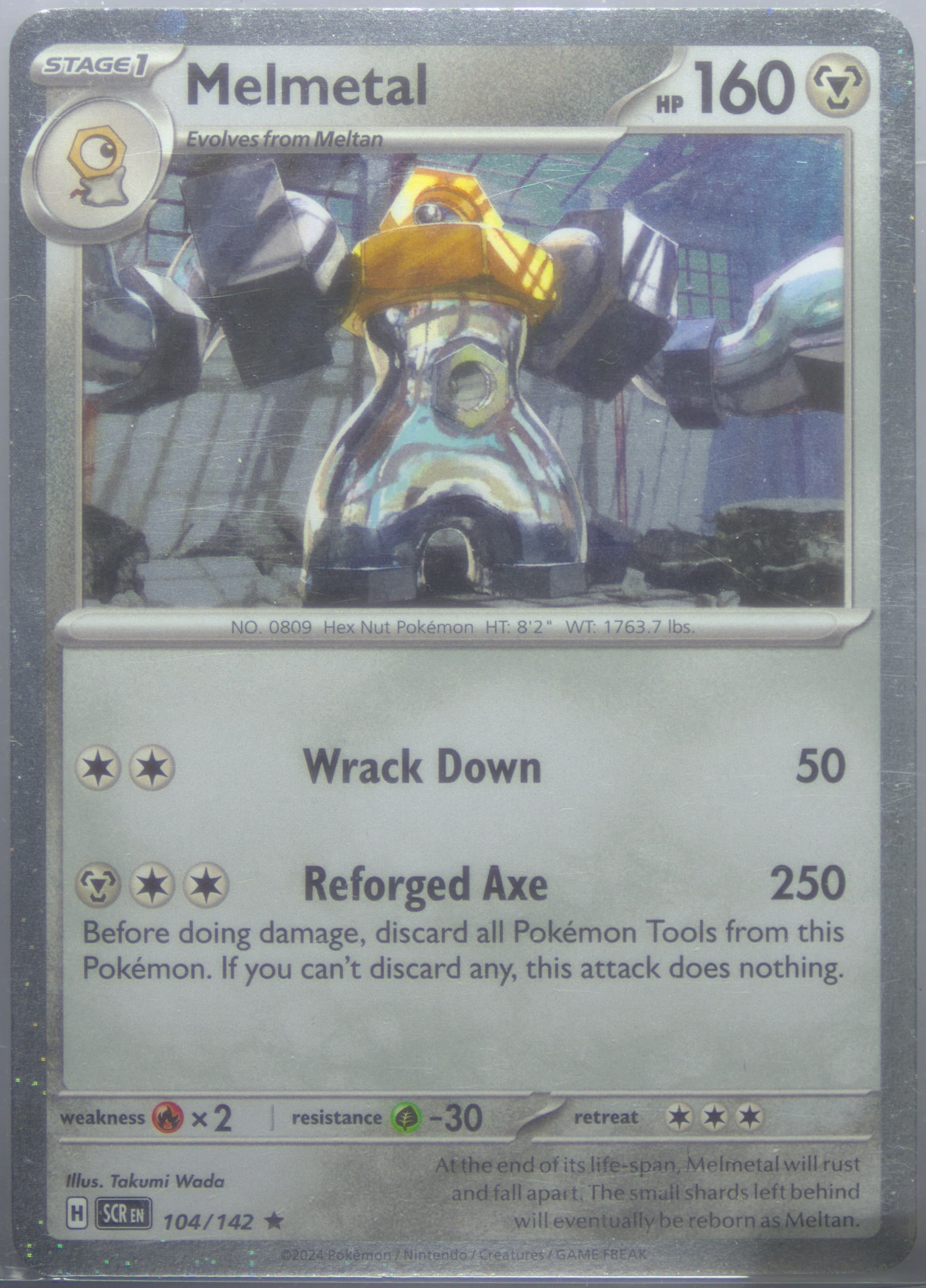 Melmetal Stellar Crown Premium Checklane Blister (104) 2024 Pokemon Scr EN-Stellar Crown