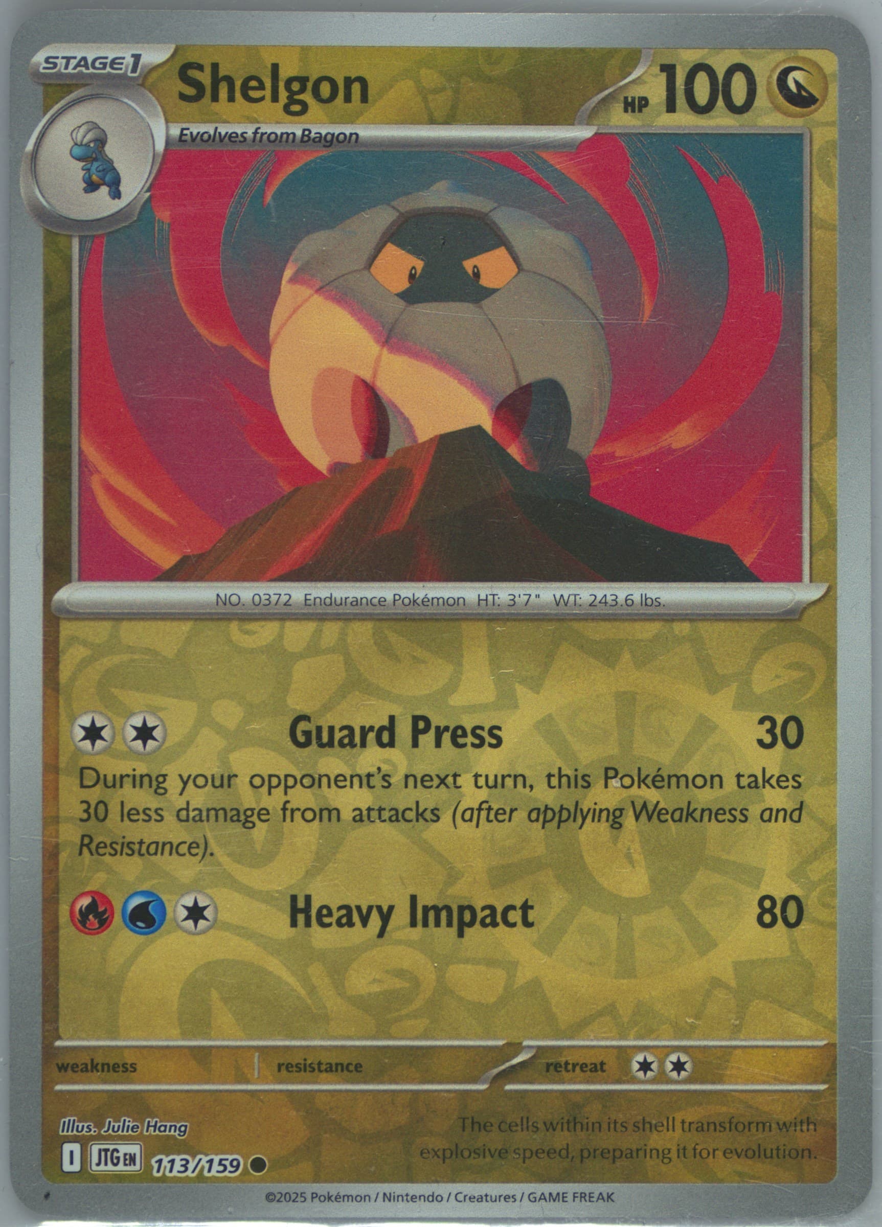 Shelgon Reverse Holo (113) 2025 Pokemon Jtg EN-Journey Together