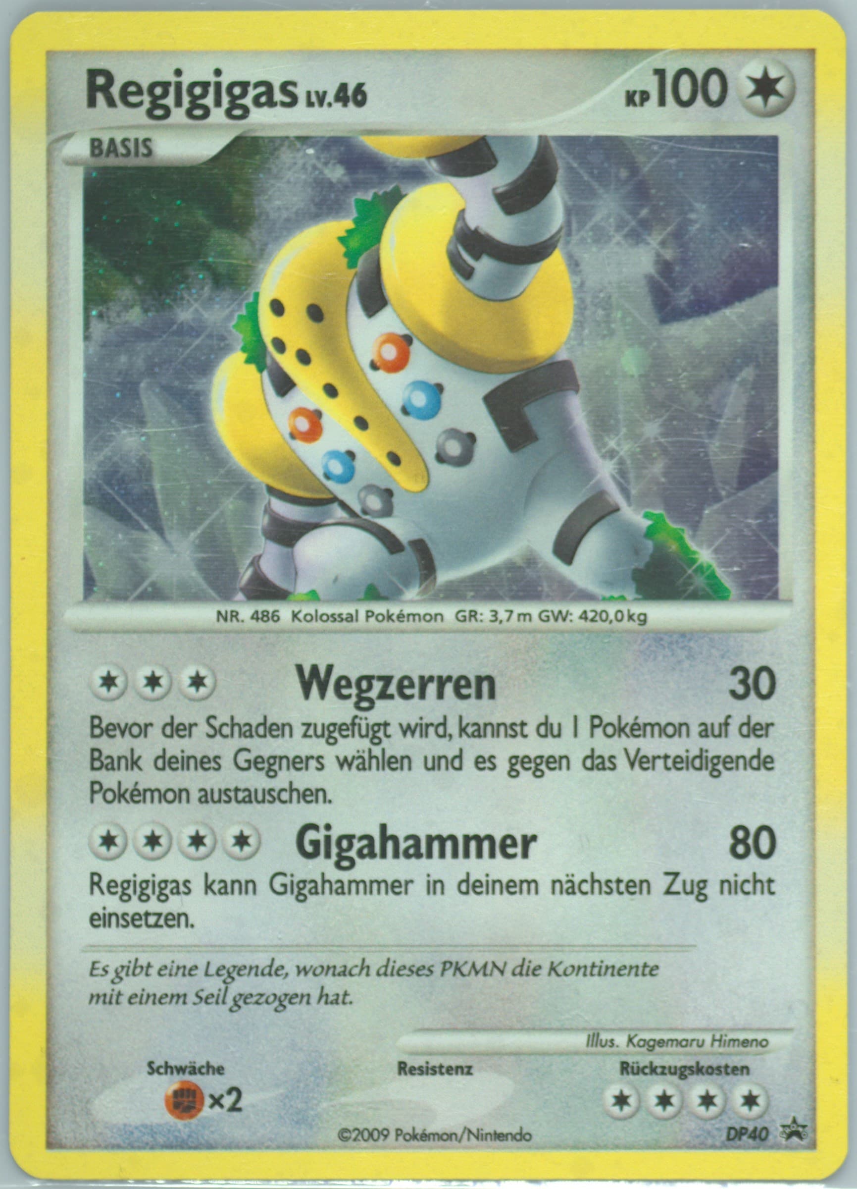 Regigigas-Holo German (DP40) 2009 Pokemon Diamond & Pearl Black Star Promo