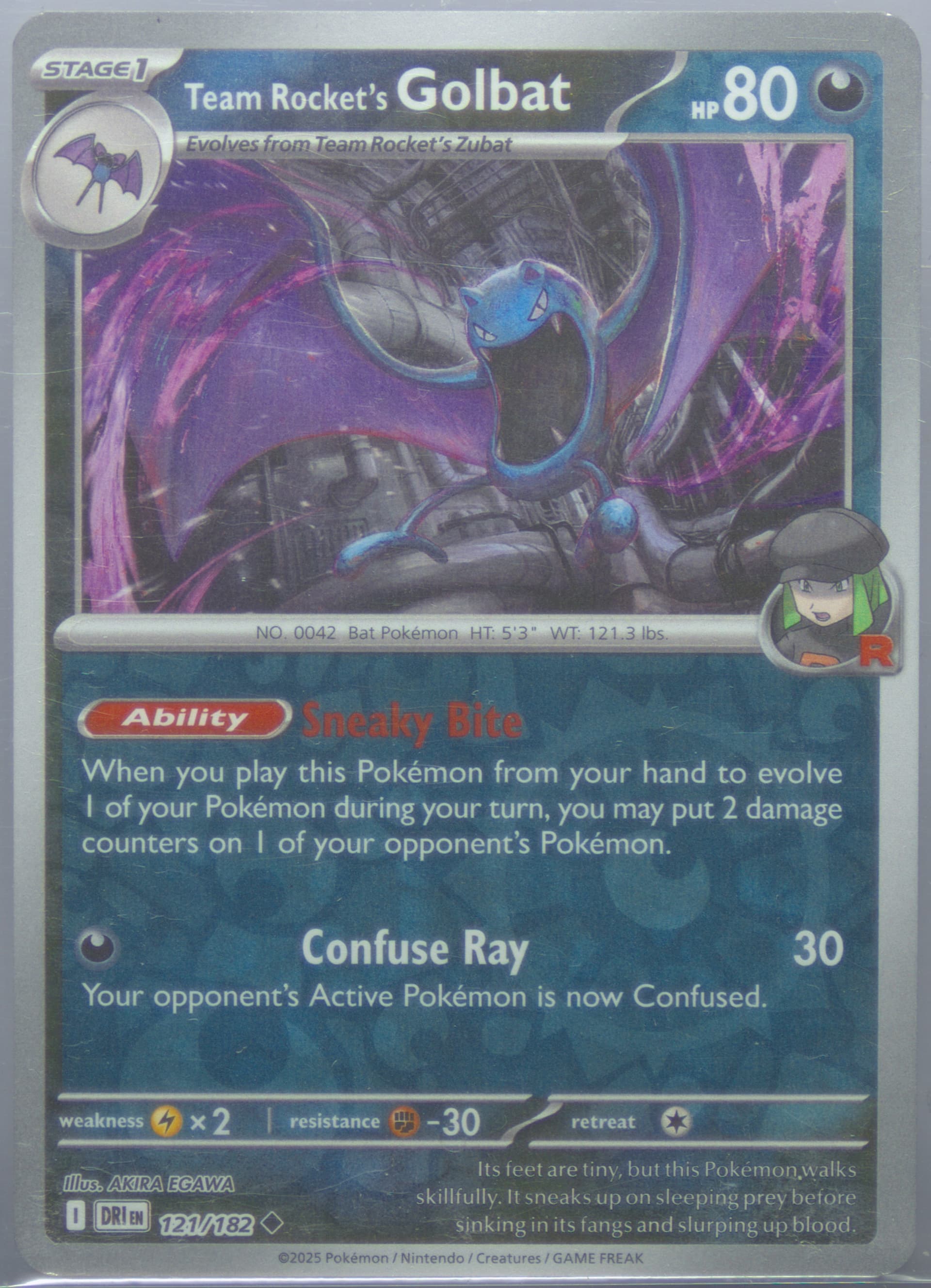 Team Rocket's Golbat Reverse Holo (121) 2025 Pokemon Dri EN-Destined Rivals