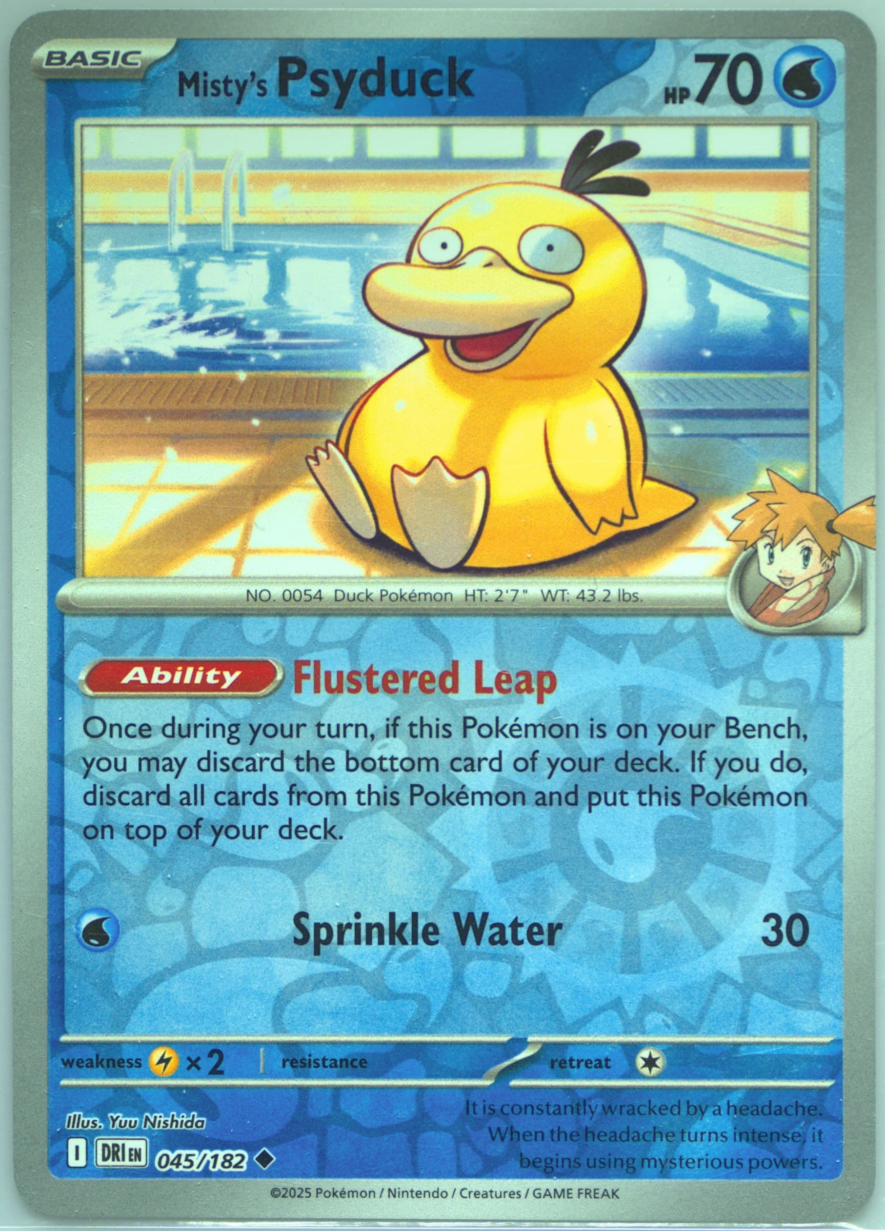 Misty's Psyduck Reverse Holo (045) 2025 Pokemon Dri EN-Destined Rivals