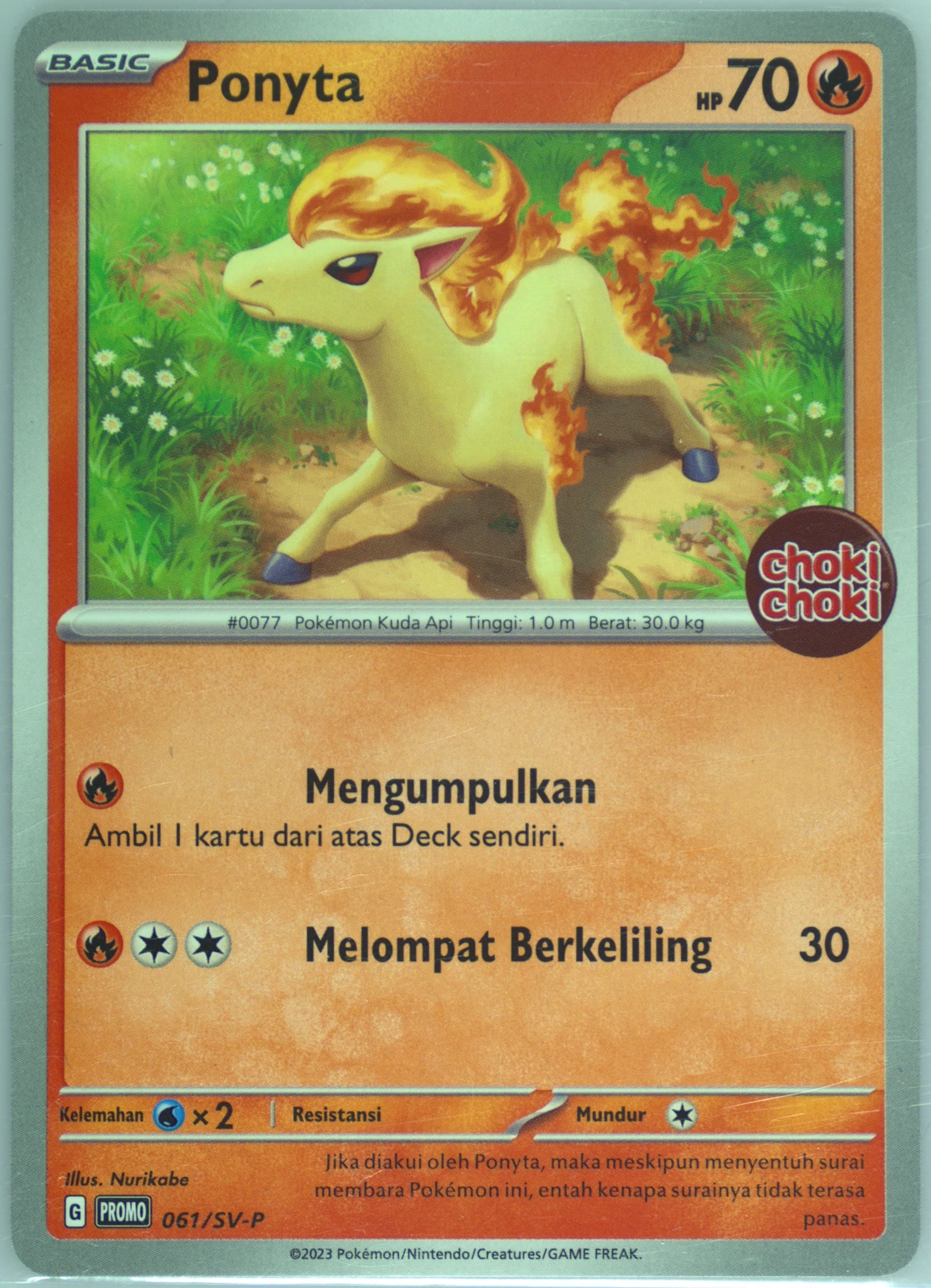 Ponyta Choki Choki Chococashew Surprise Pokemon Promotion (061) 2024 Pokemon Indonesian SV-P Promo