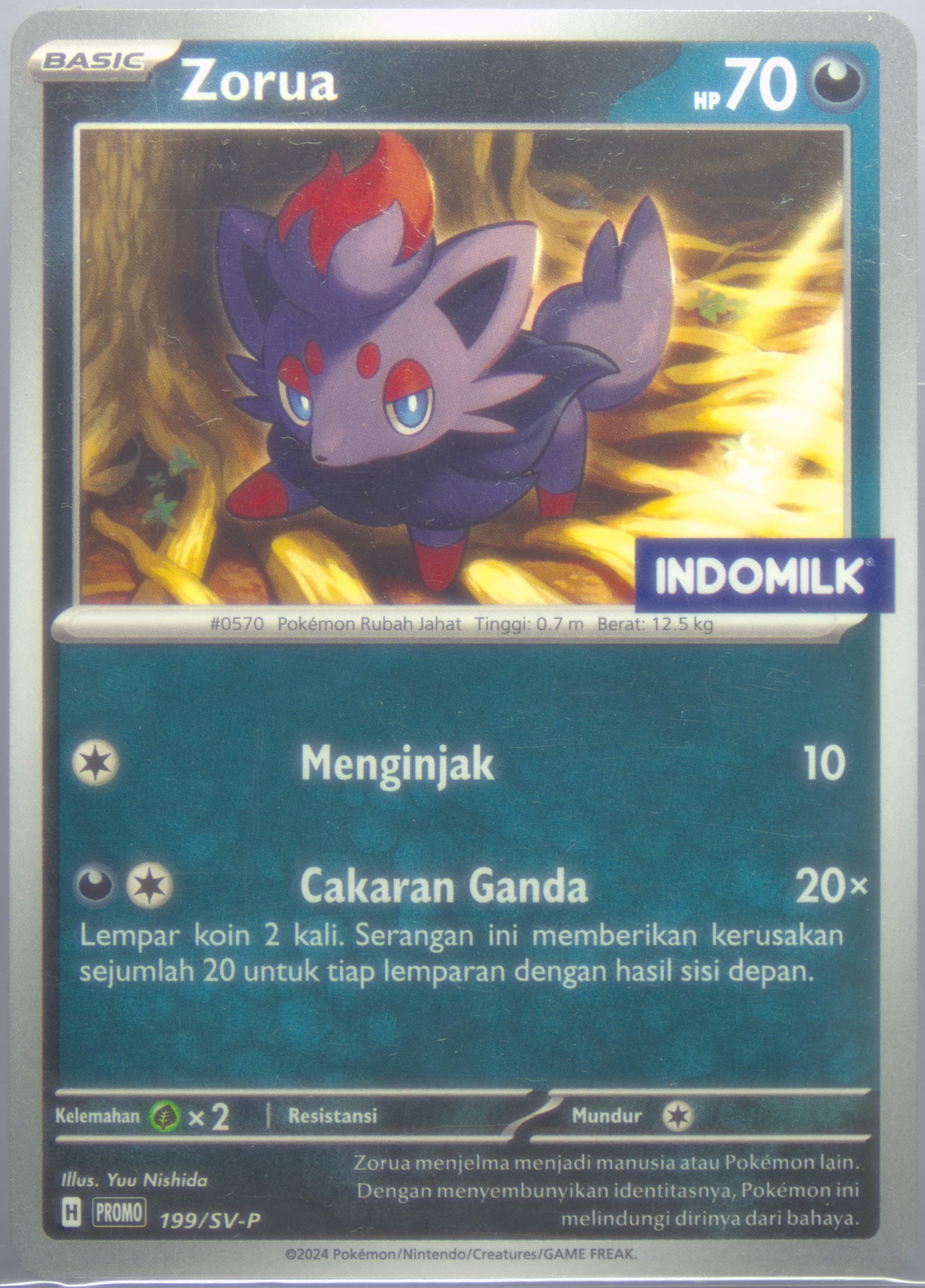 Zorua Indomilk Promo (199) 2024 Pokemon Indonesian SV-P Promo