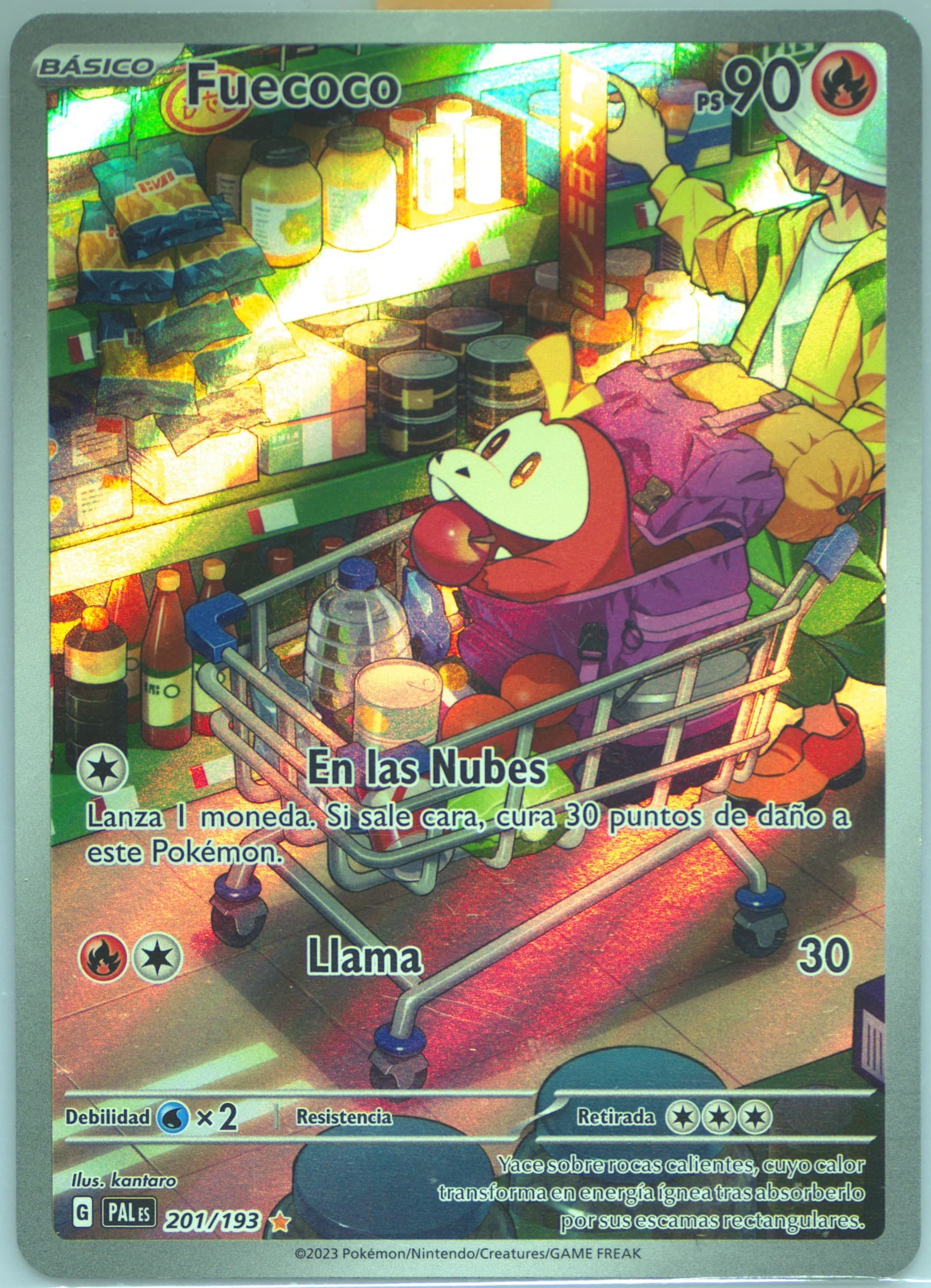 Fuecoco Illustration Rare (201) 2023 Pokemon Spanish Pal ES-Paldea Evolved