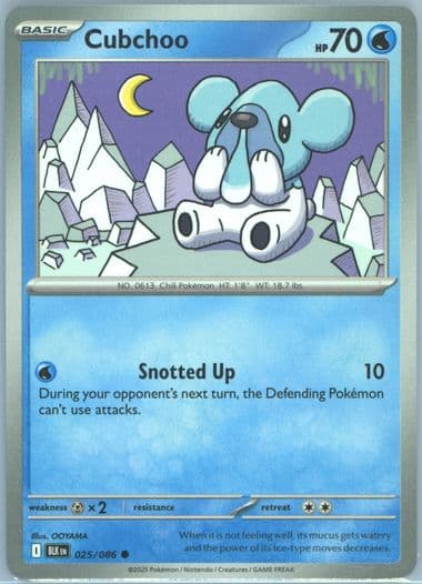 Cubchoo (025) 2025 Pokemon Blk EN-Black Bolt