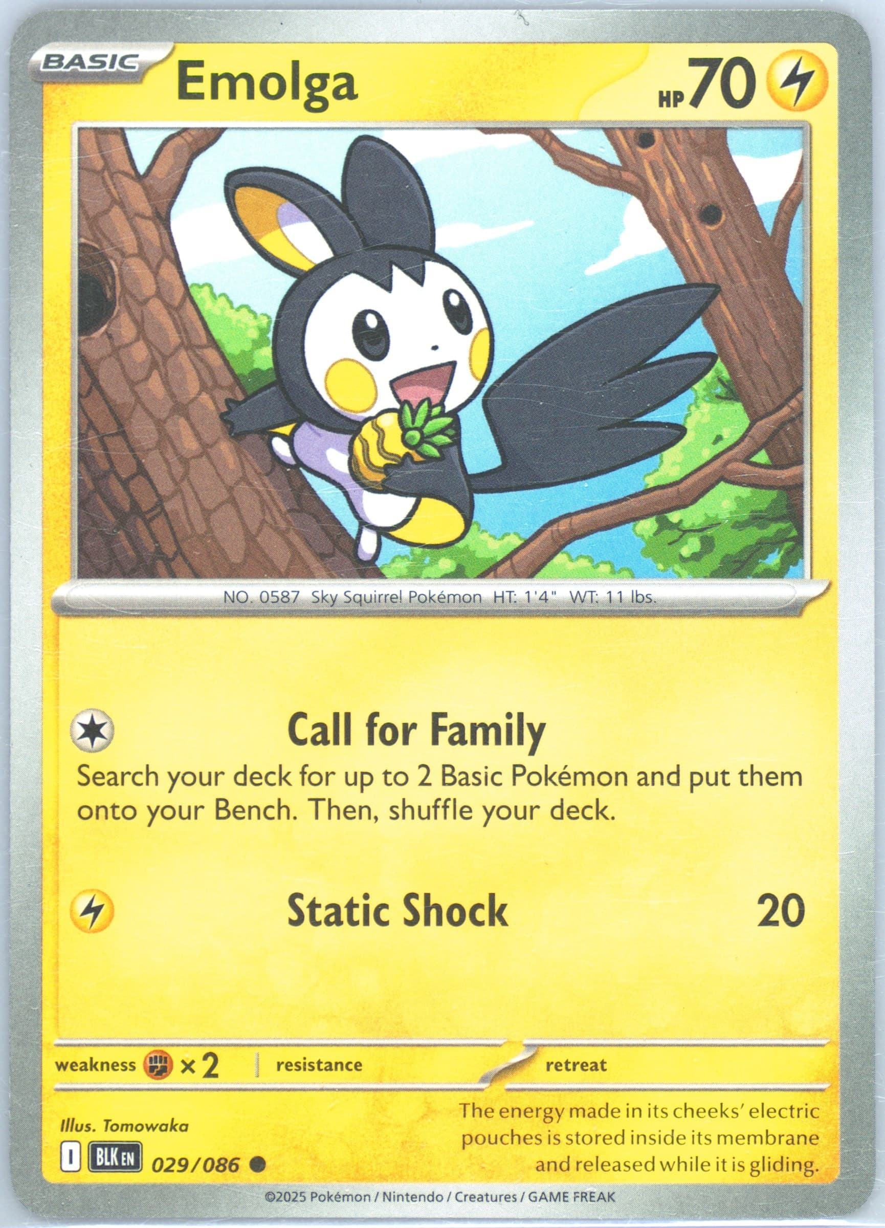 Emolga (029) 2025 Pokemon Blk EN-Black Bolt