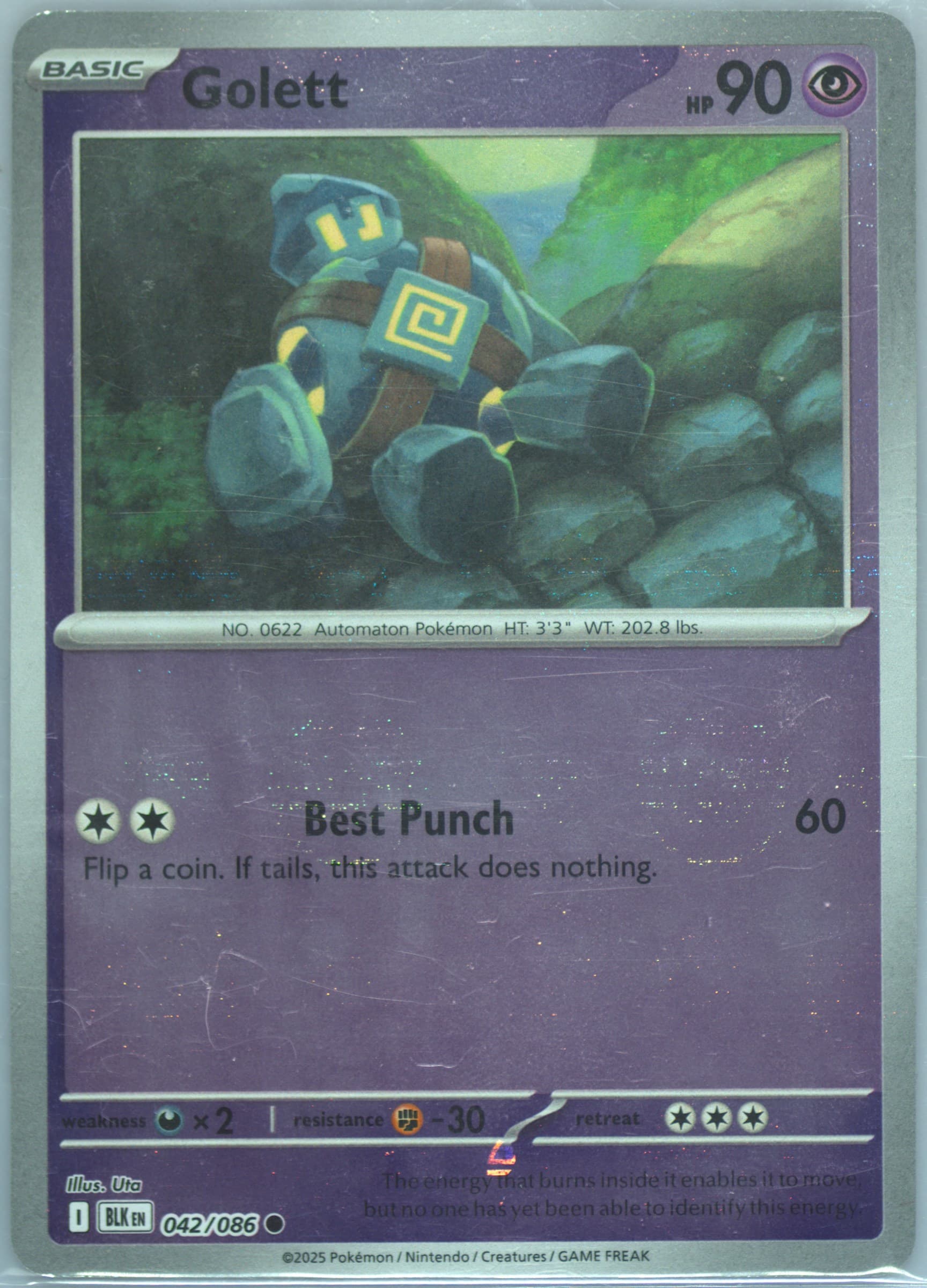 Golett (042) 2025 Pokemon Blk EN-Black Bolt