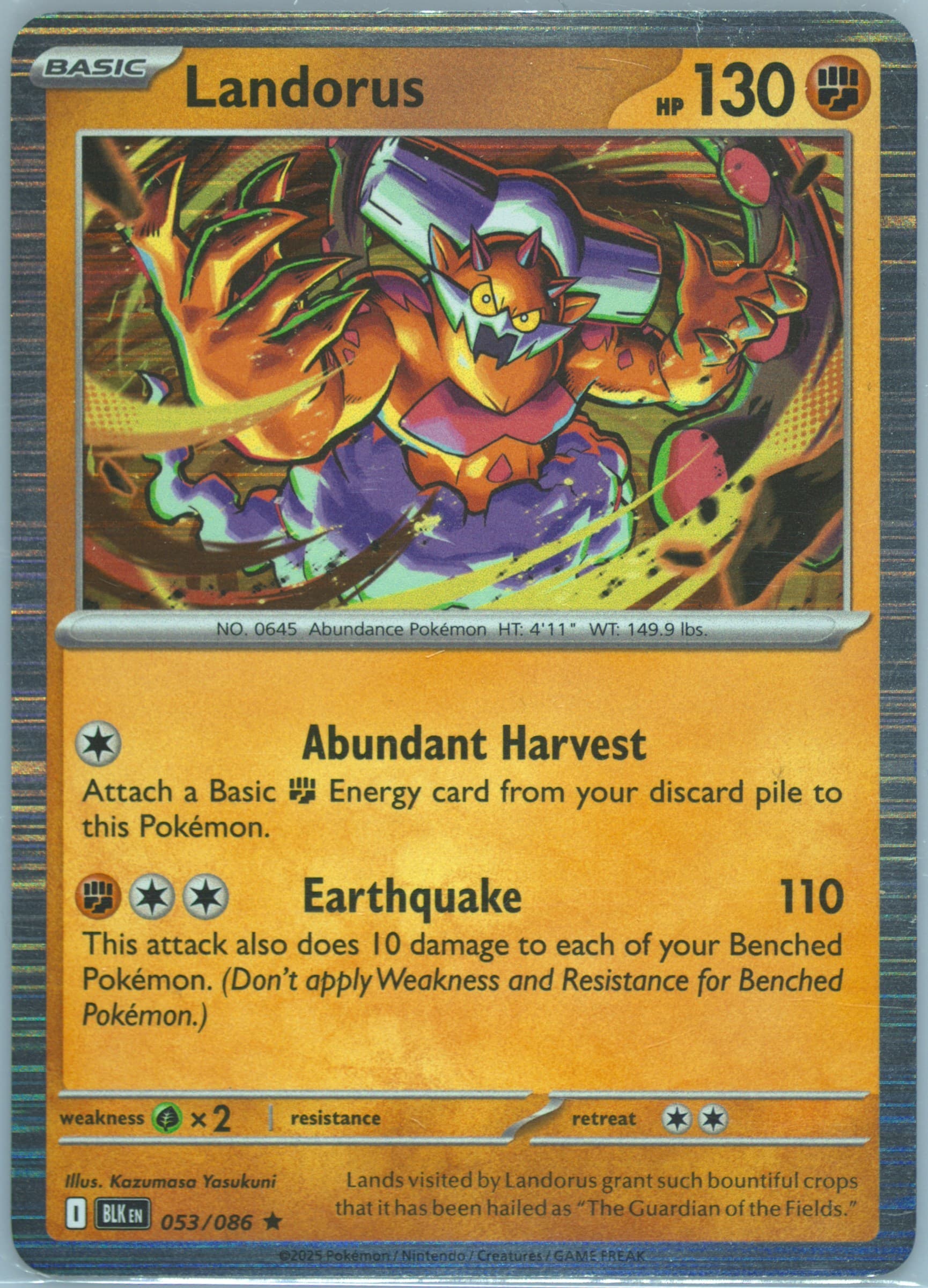 Landorus (053) 2025 Pokemon Blk EN-Black Bolt