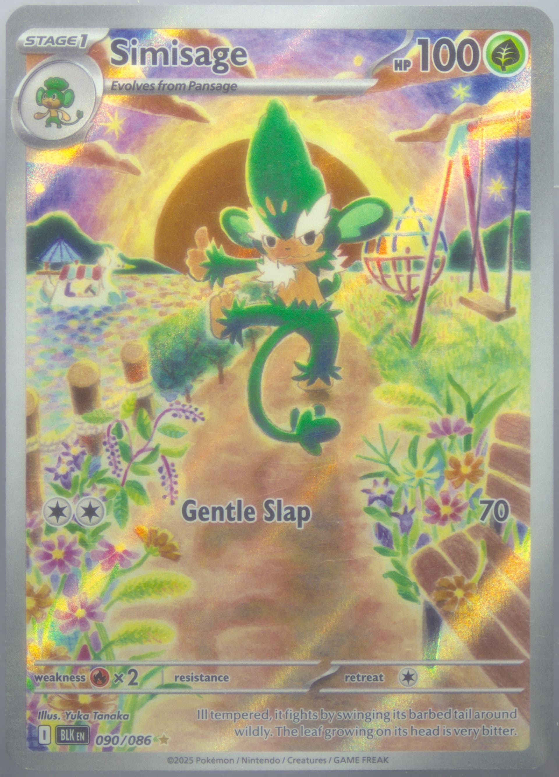 Simisage Illustration Rare (090) 2025 Pokemon Blk EN-Black Bolt