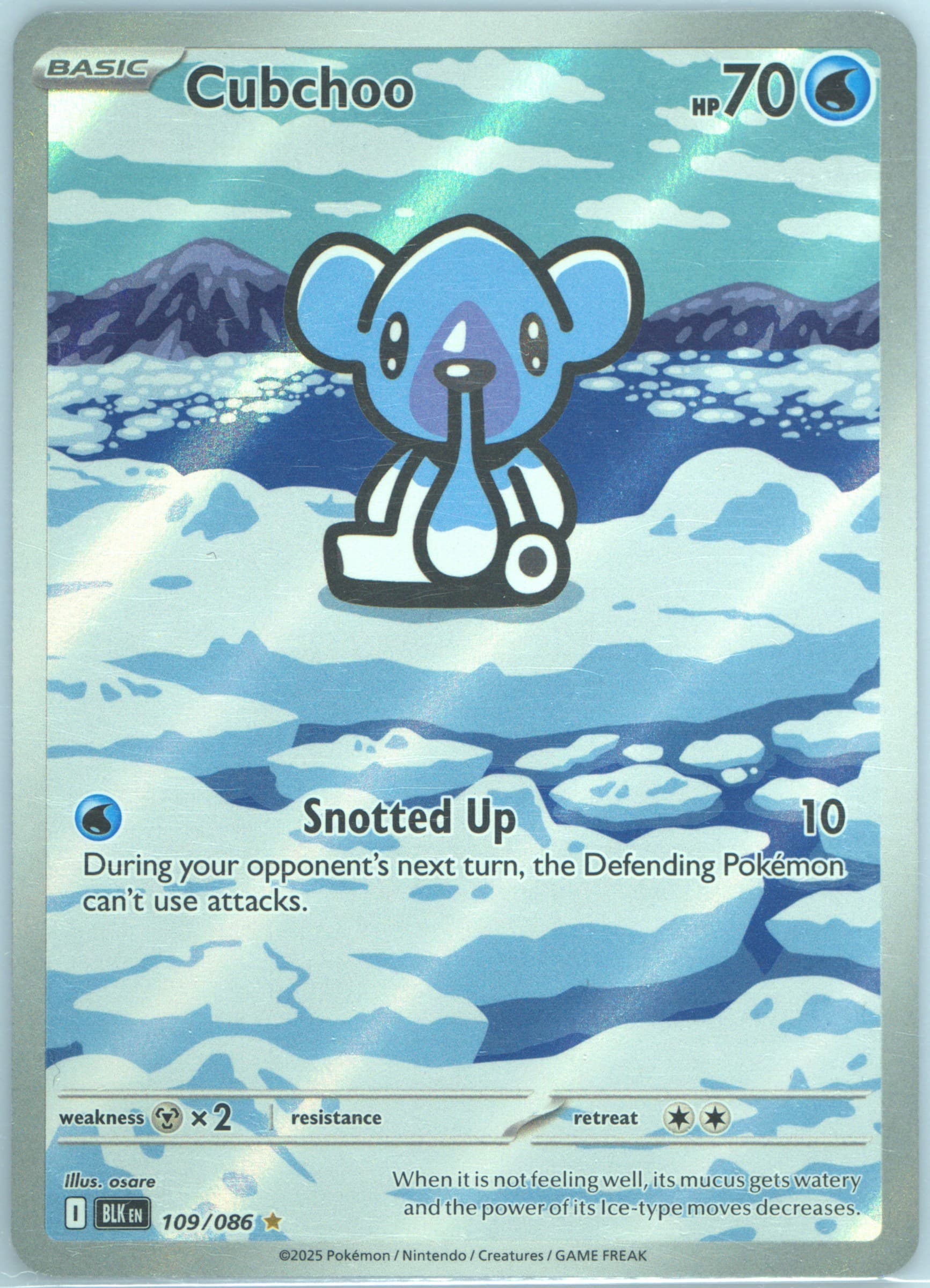 Cubchoo Illustration Rare (109) 2025 Pokemon Blk EN-Black Bolt