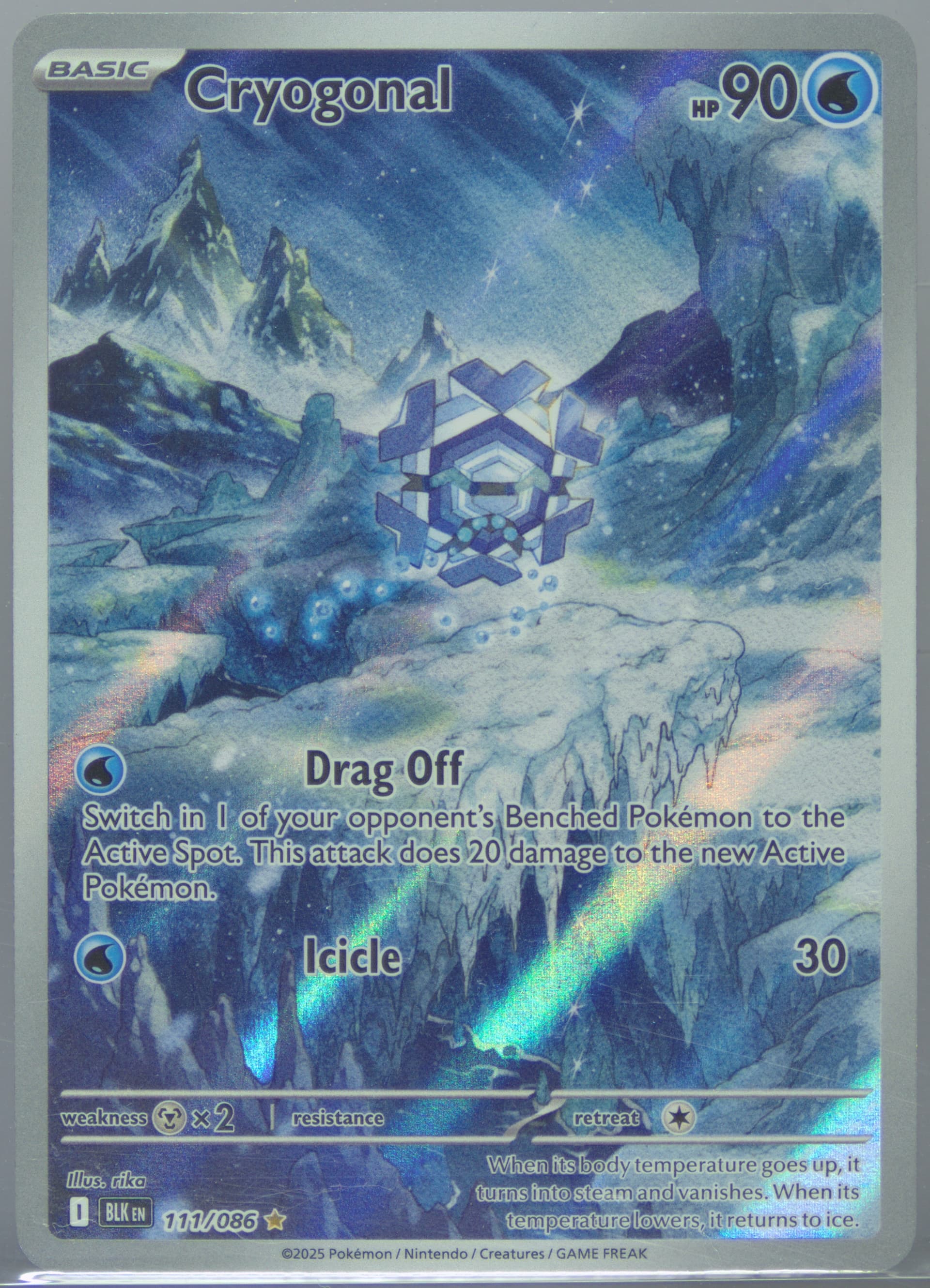 Cryogonal Illustration Rare (111) 2025 Pokemon Blk EN-Black Bolt
