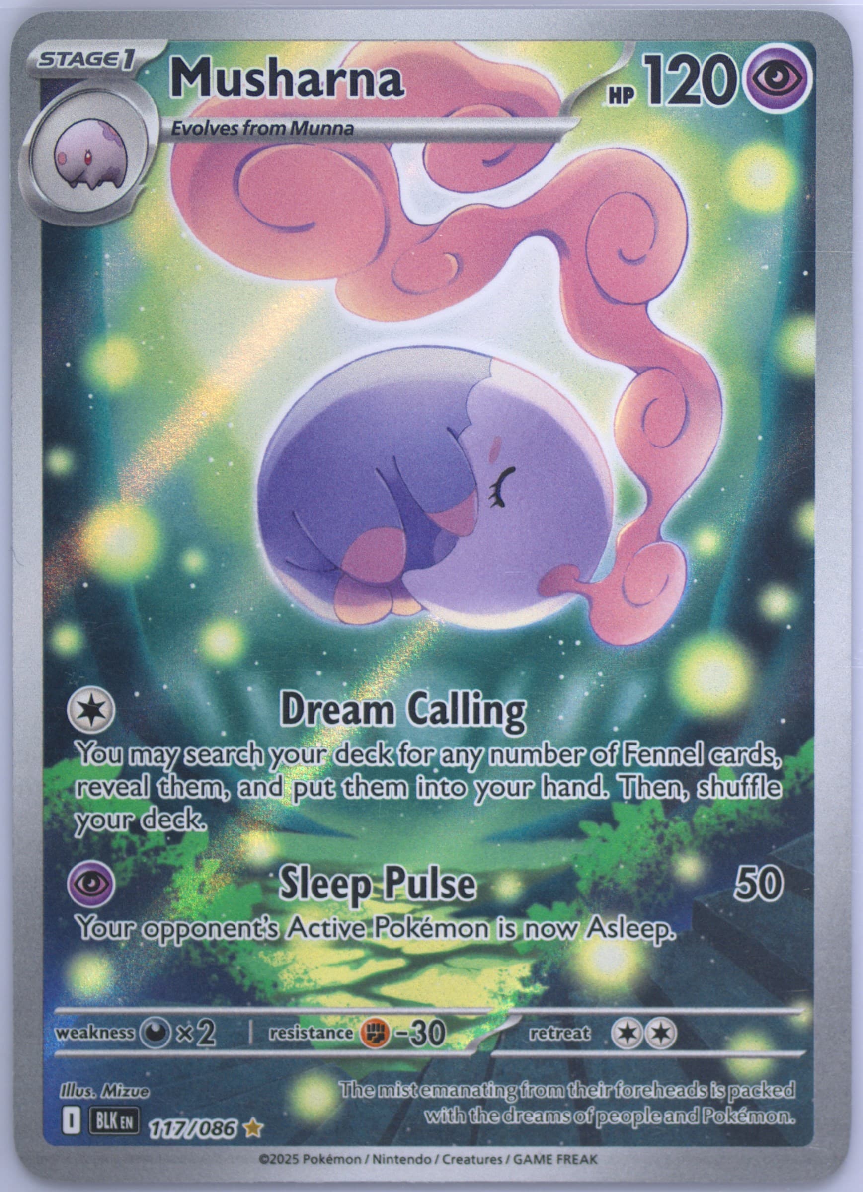 Musharna Illustration Rare (117) 2025 Pokemon Blk EN-Black Bolt