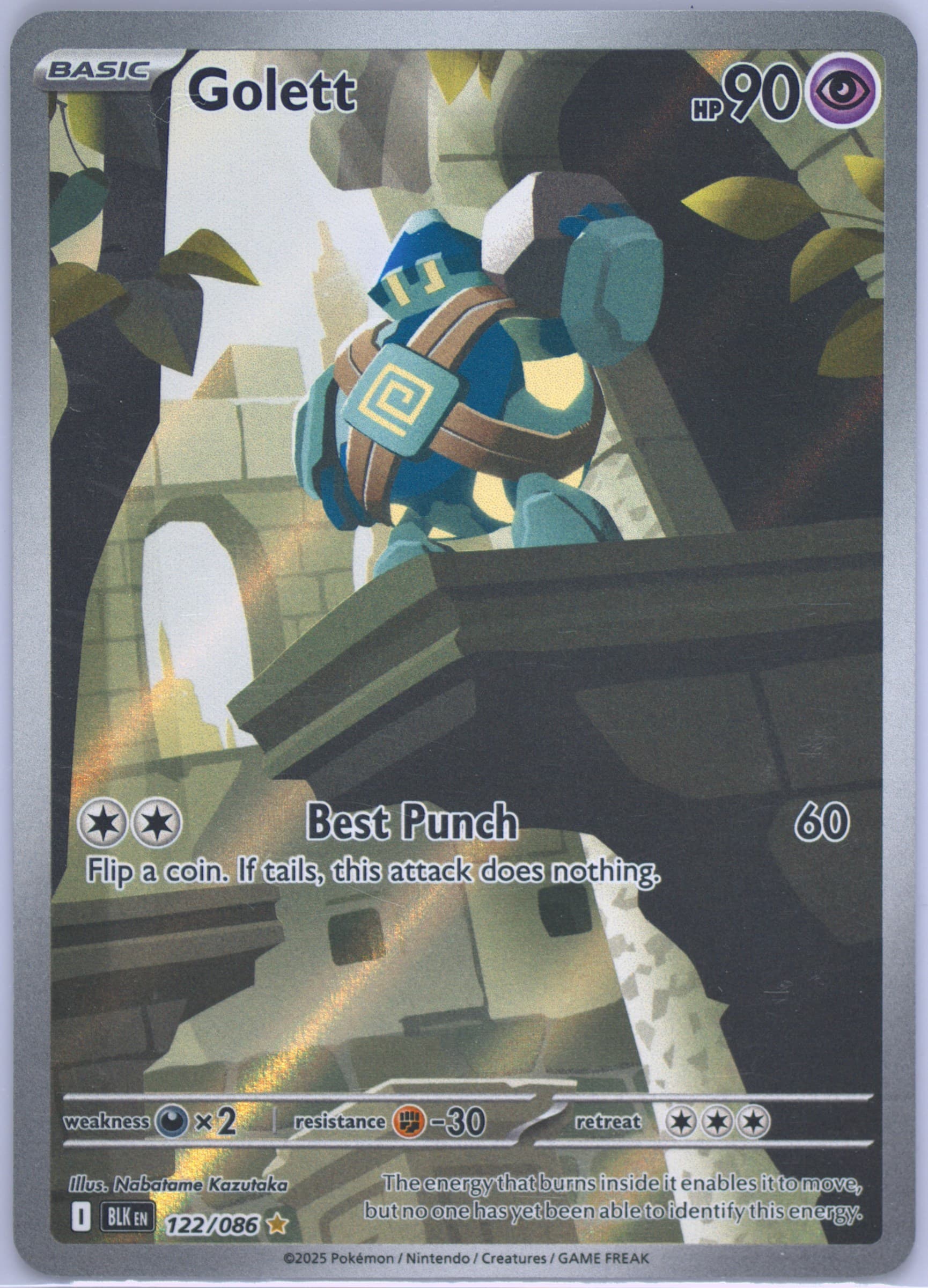 Golett Illustration Rare (122) 2025 Pokemon Blk EN-Black Bolt