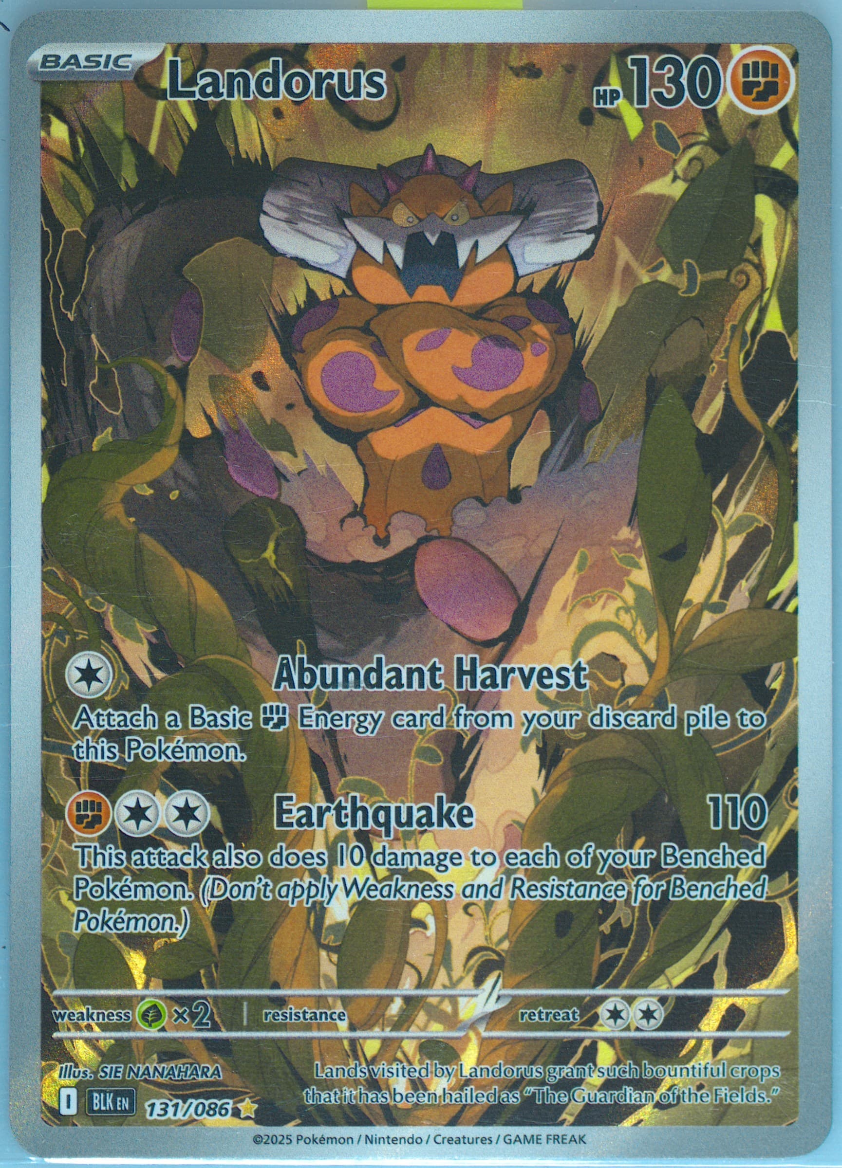 Landorus Illustration Rare (131) 2025 Pokemon Blk EN-Black Bolt