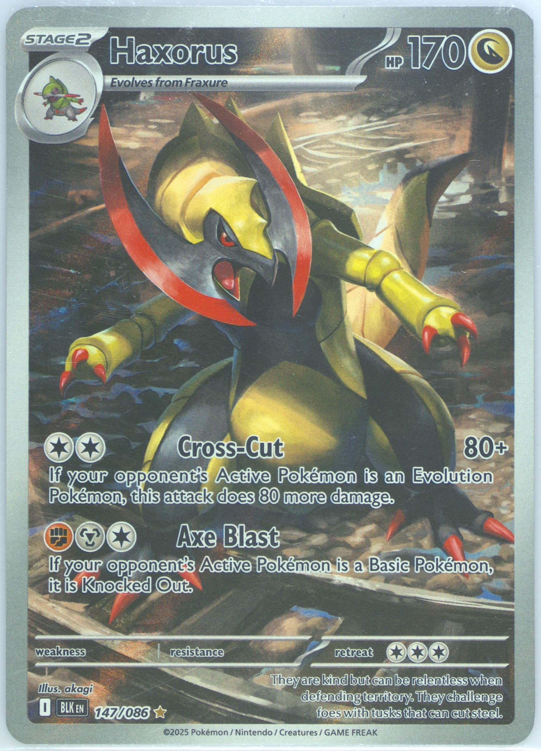 Haxorus Illustration Rare (147) 2025 Pokemon Blk EN-Black Bolt