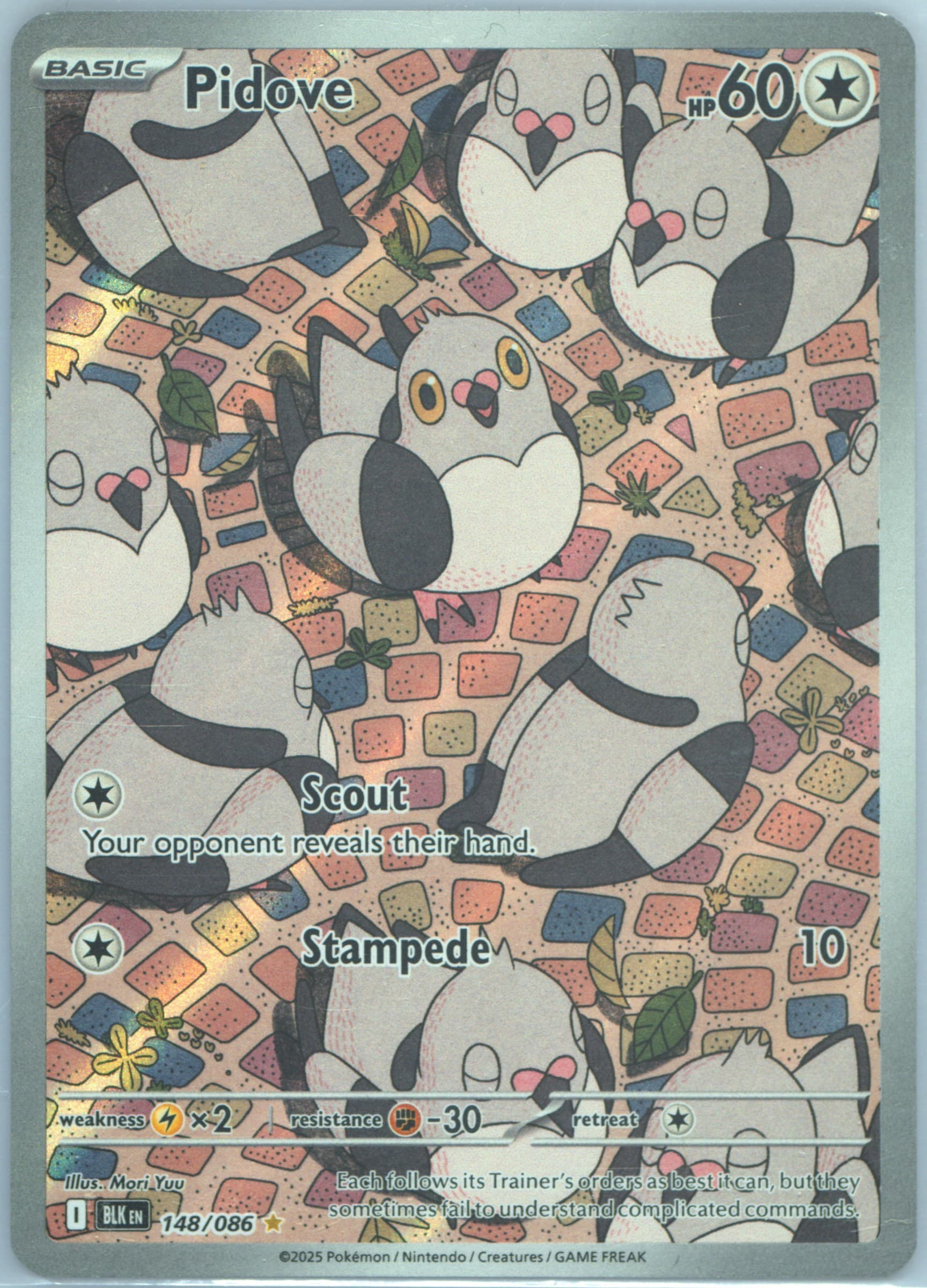 Pidove Illustration Rare (148) 2025 Pokemon Blk EN-Black Bolt