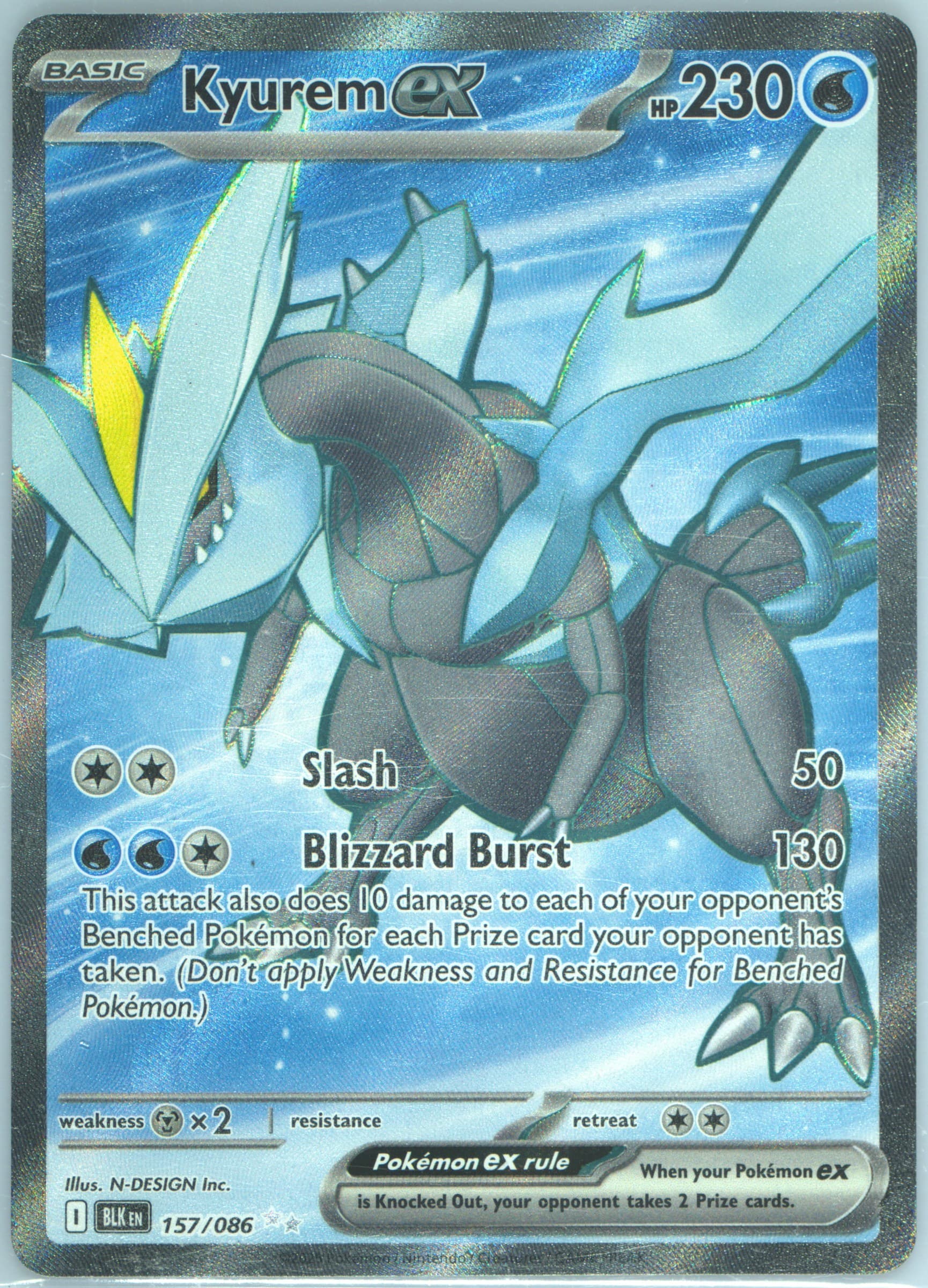 Kyurem EX Ultra Rare (157) 2025 Pokemon Blk EN-Black Bolt