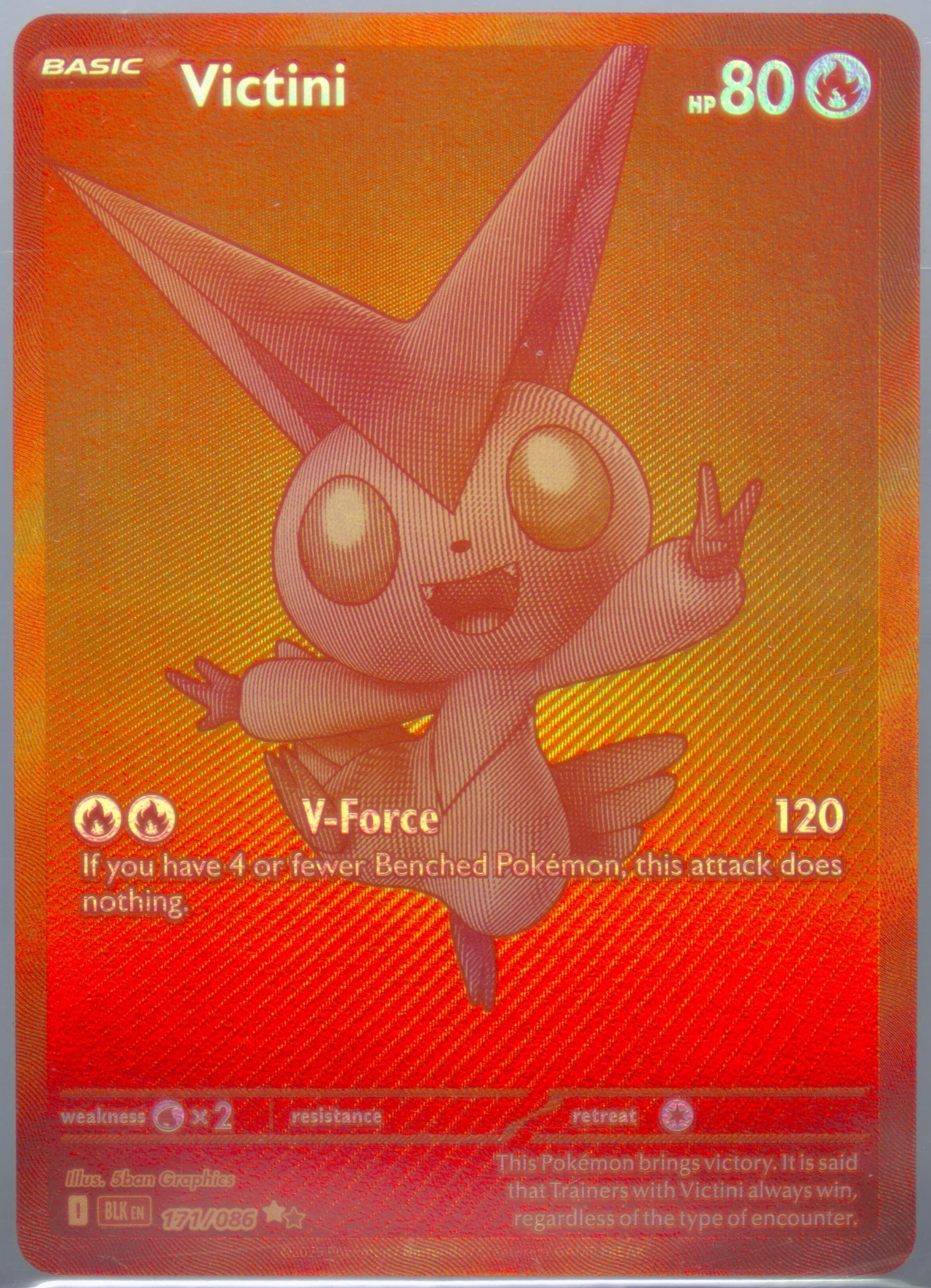 Victini Black White Rare (171) 2025 Pokemon Blk EN-Black Bolt