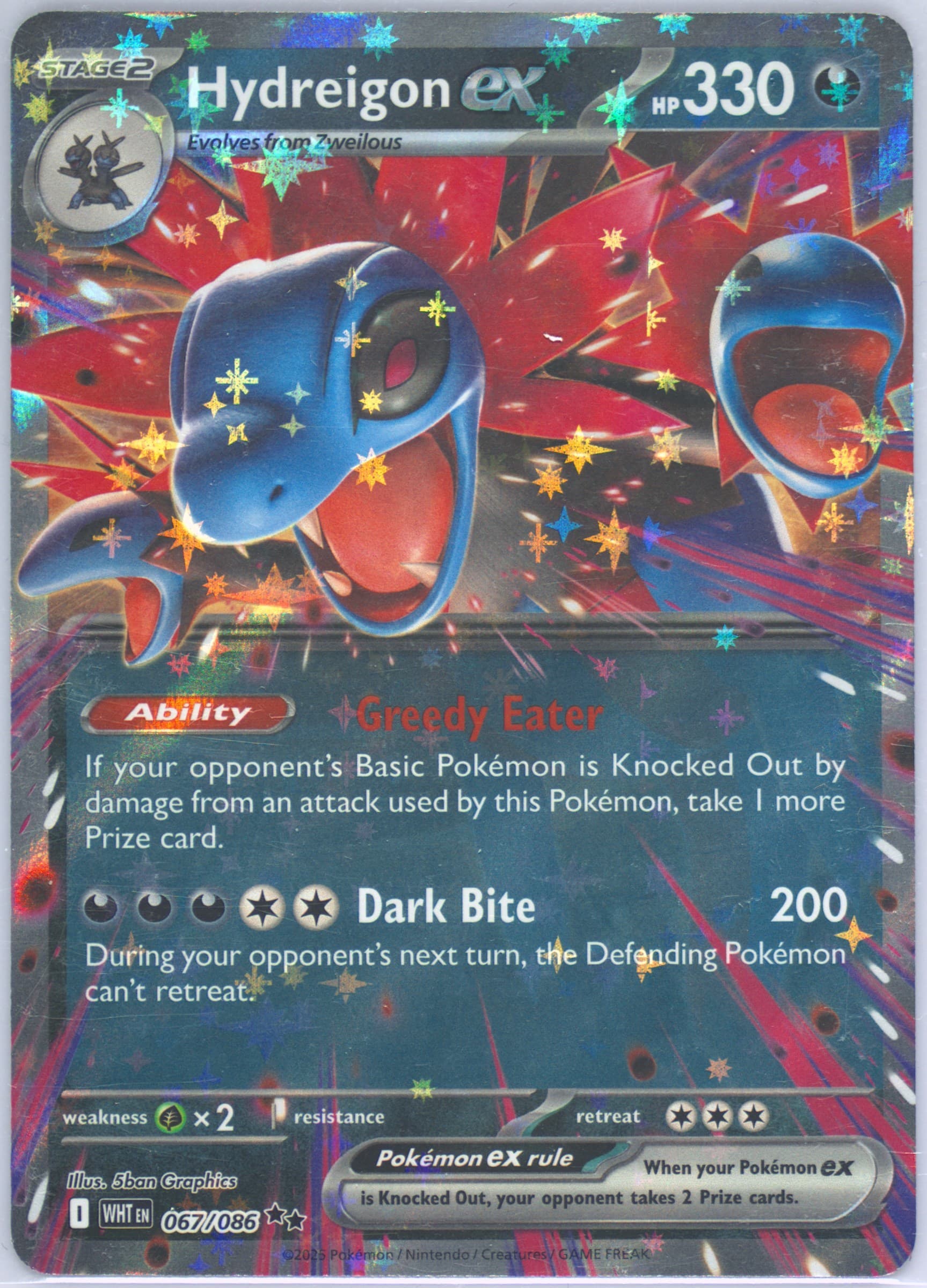 Hydreigon EX (067) 2025 Pokemon Wht EN-White Flare