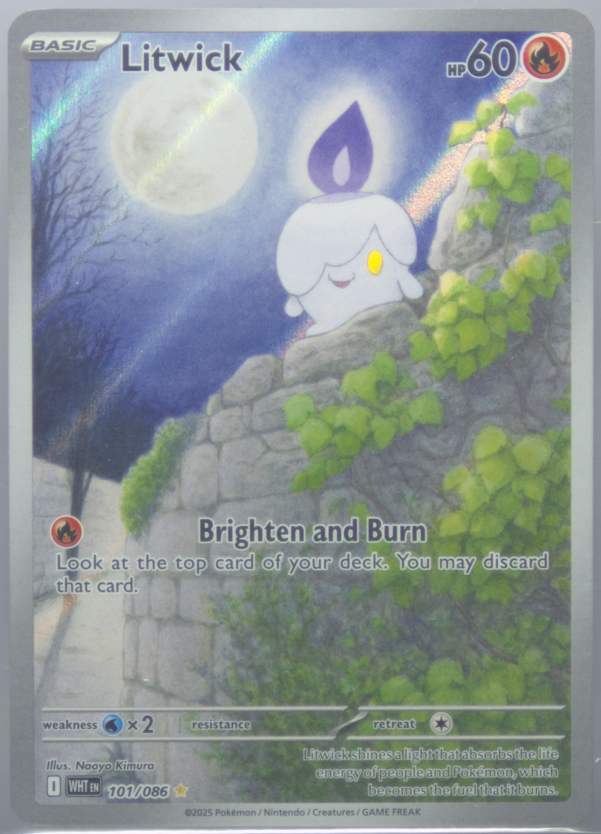 Litwick Illustration Rare (101) 2025 Pokemon Wht EN-White Flare