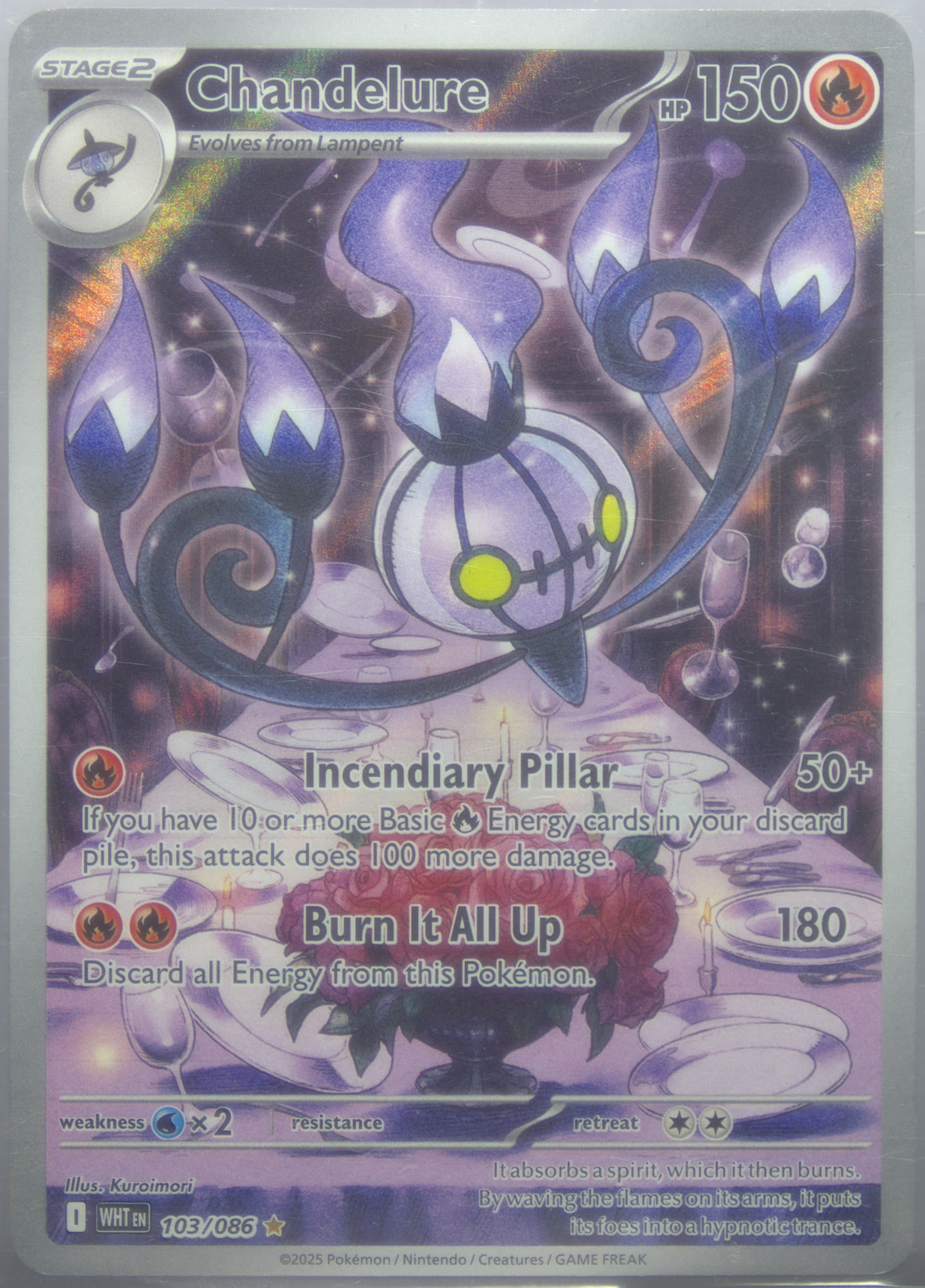 Chandelure Illustration Rare (103) 2025 Pokemon Wht EN-White Flare